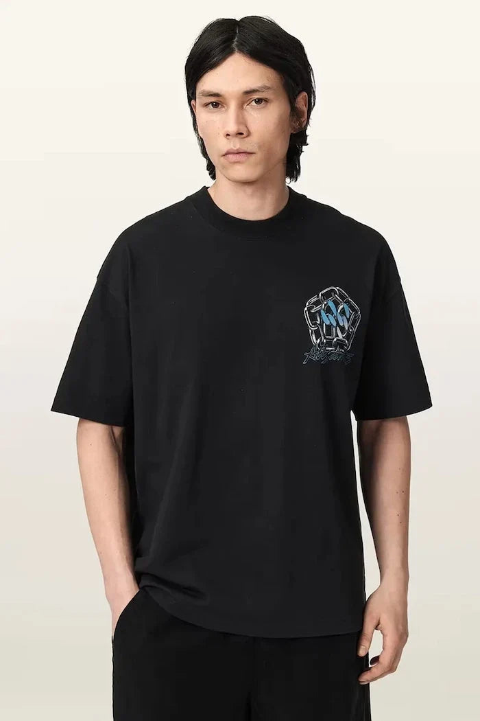 AllSaints keten eklemeli basic erkek tişört AFFIX