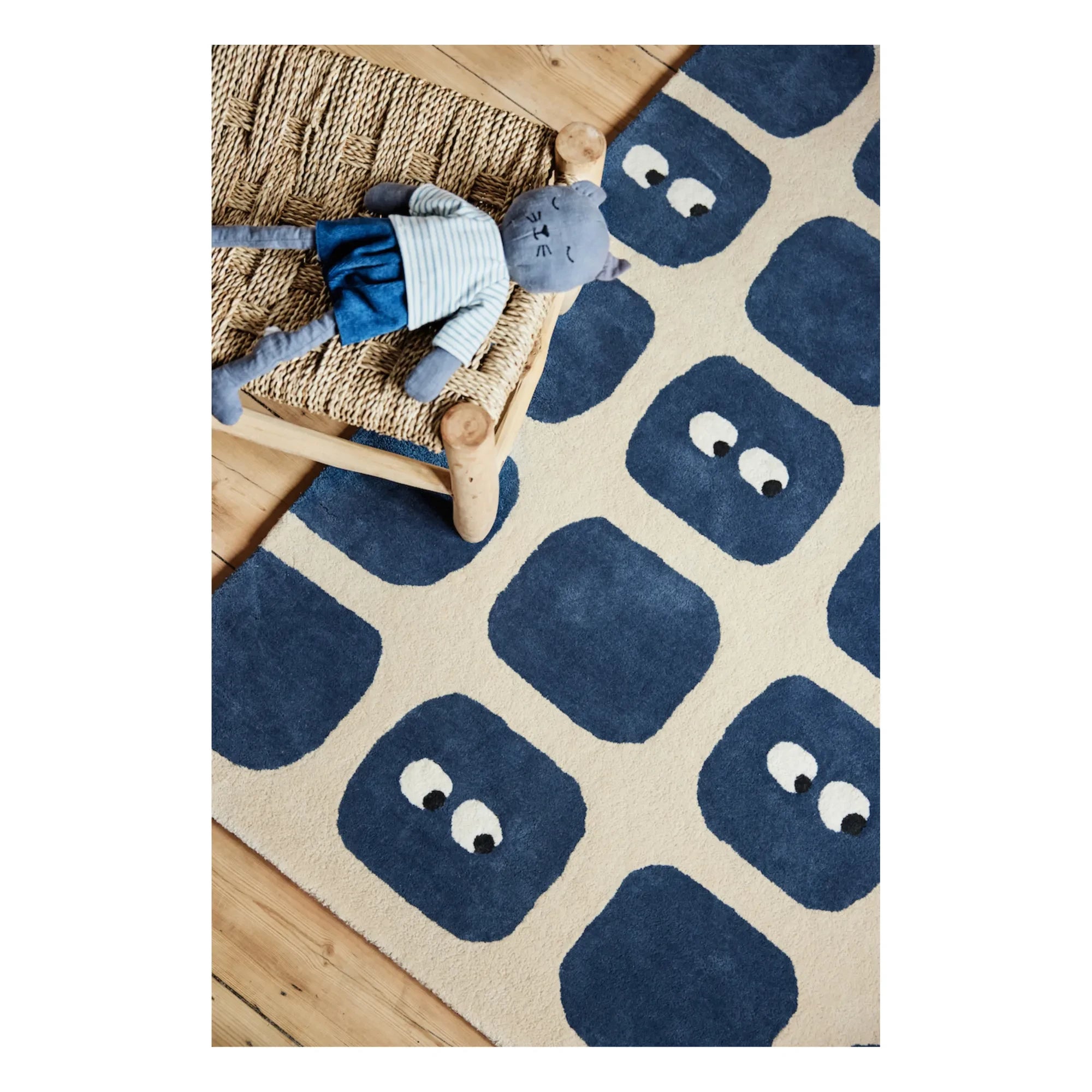 Bleuu-studio - Bidules Teppich | Marineblau