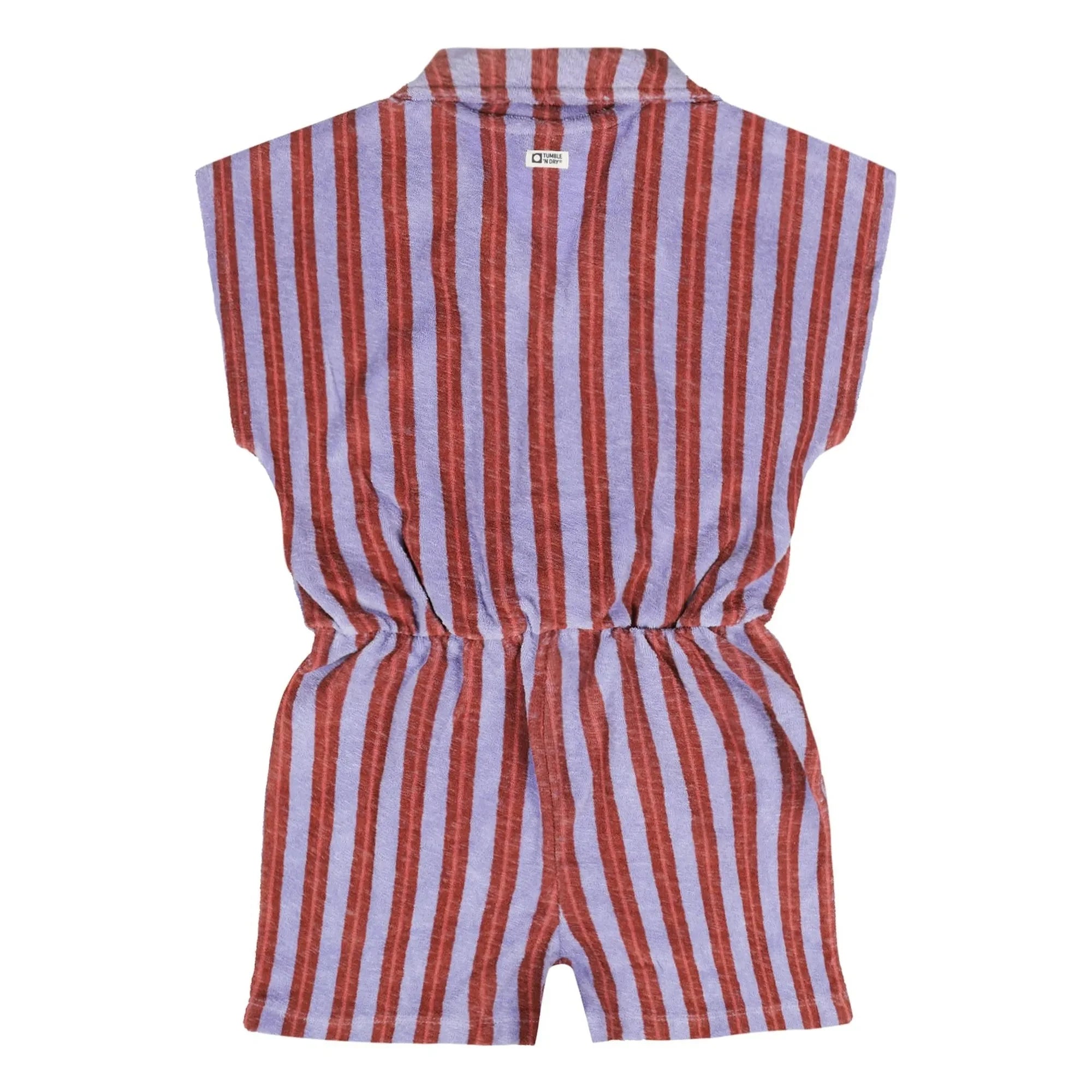 Tumble N'Dry - La Barre Deux Striped Organic Cotton Overalls | Purple