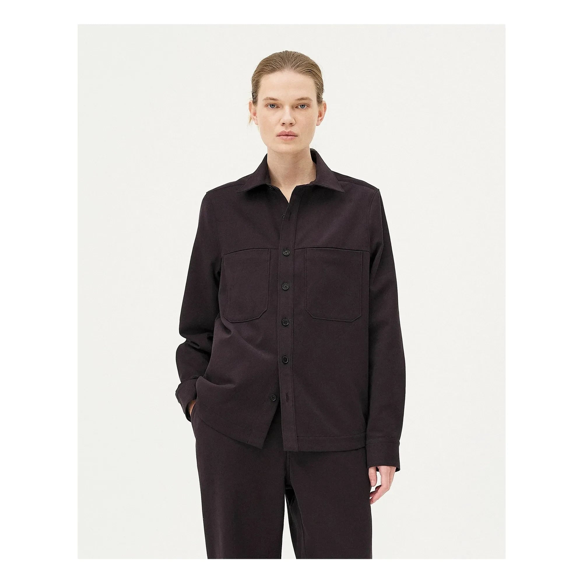 Noyoco - Ottawa Organik Pamuklu Overshirt | Koyu gri