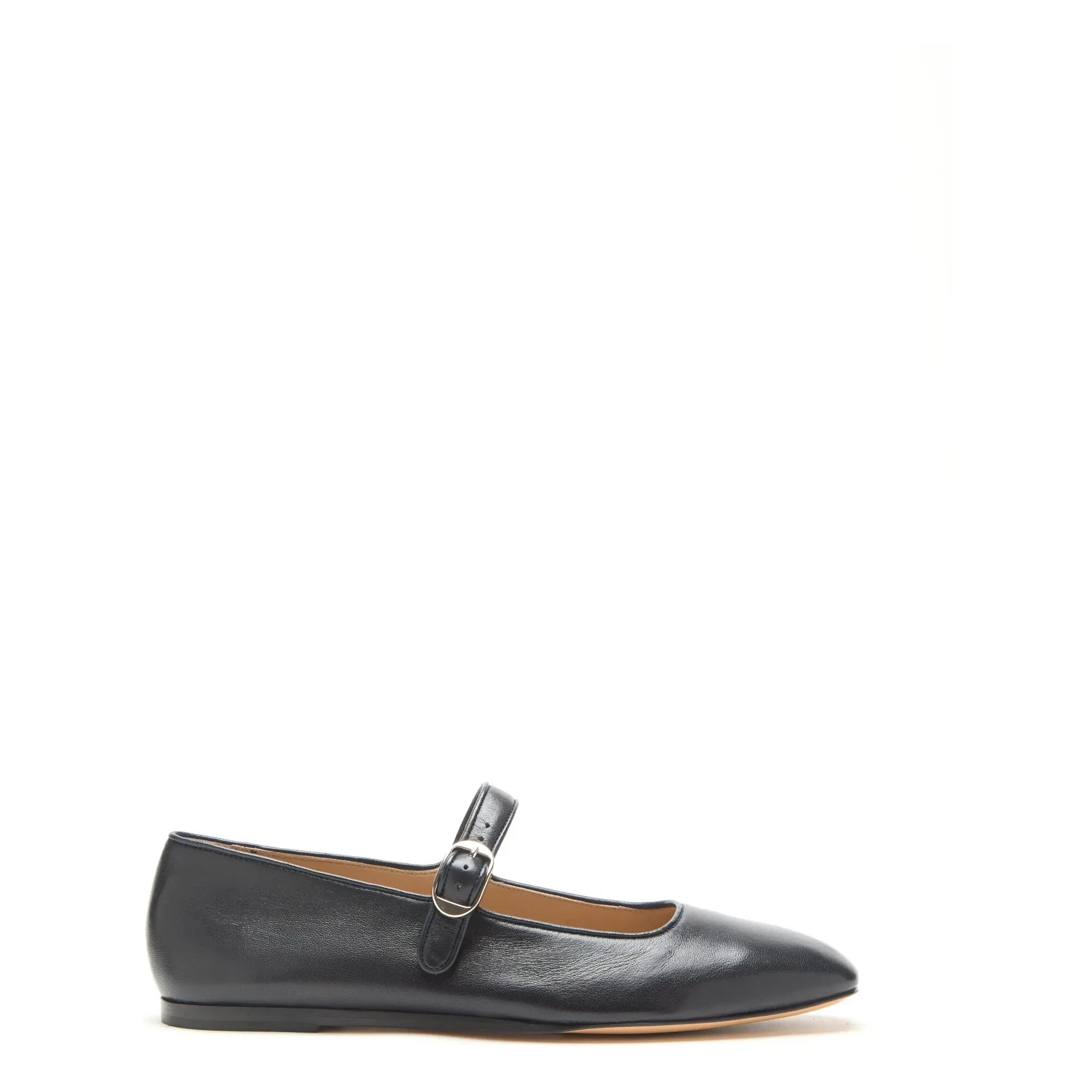 Le Monde Beryl – Schwarze Mary Jane Ballerinas aus Leder