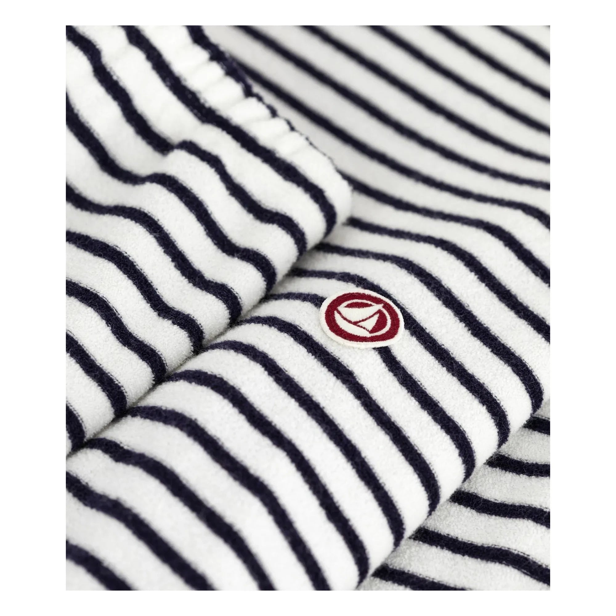 Petit Bateau - Çizgili Havlu Pijama | Ecru