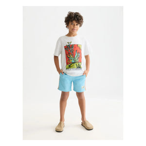 Scotch & Soda – T-Shirt Artwork Neps | Weiß