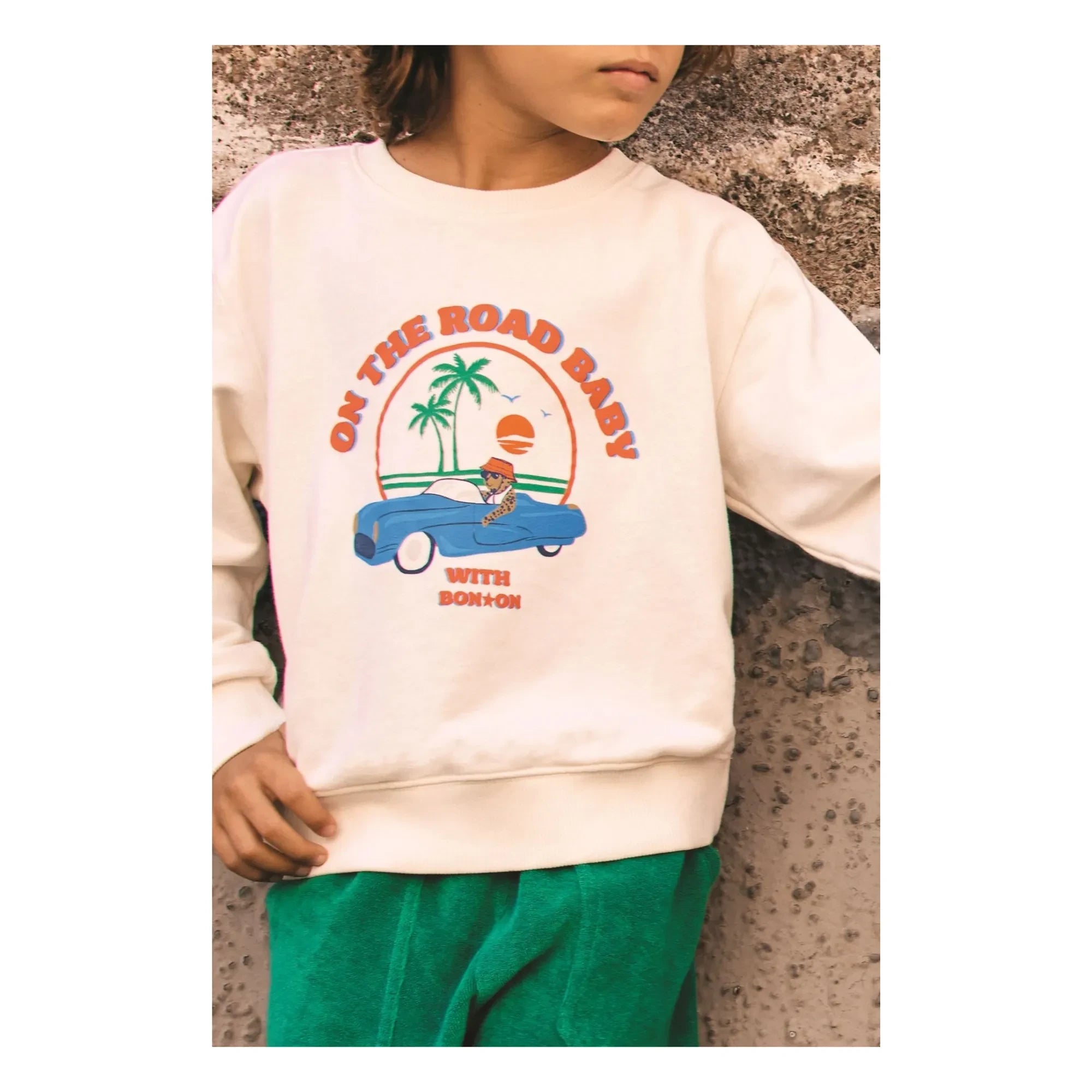 Bonton - Sweat Smile On The Road Molleton | Ekru