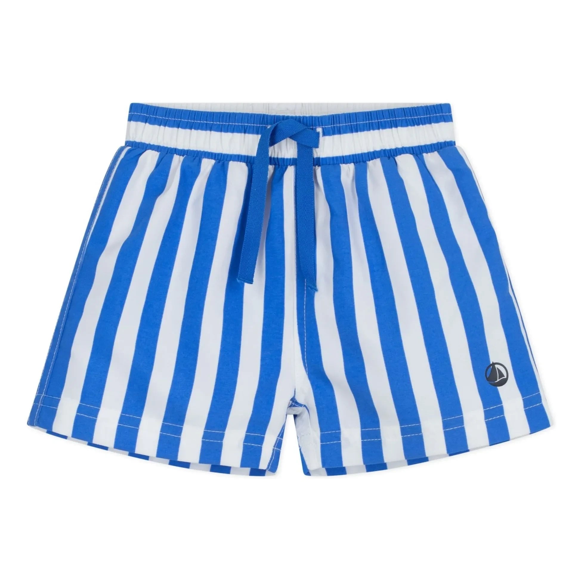 Petit Bateau - Gestreifte Baby-Badeshorts aus recycelter Faser | Blau