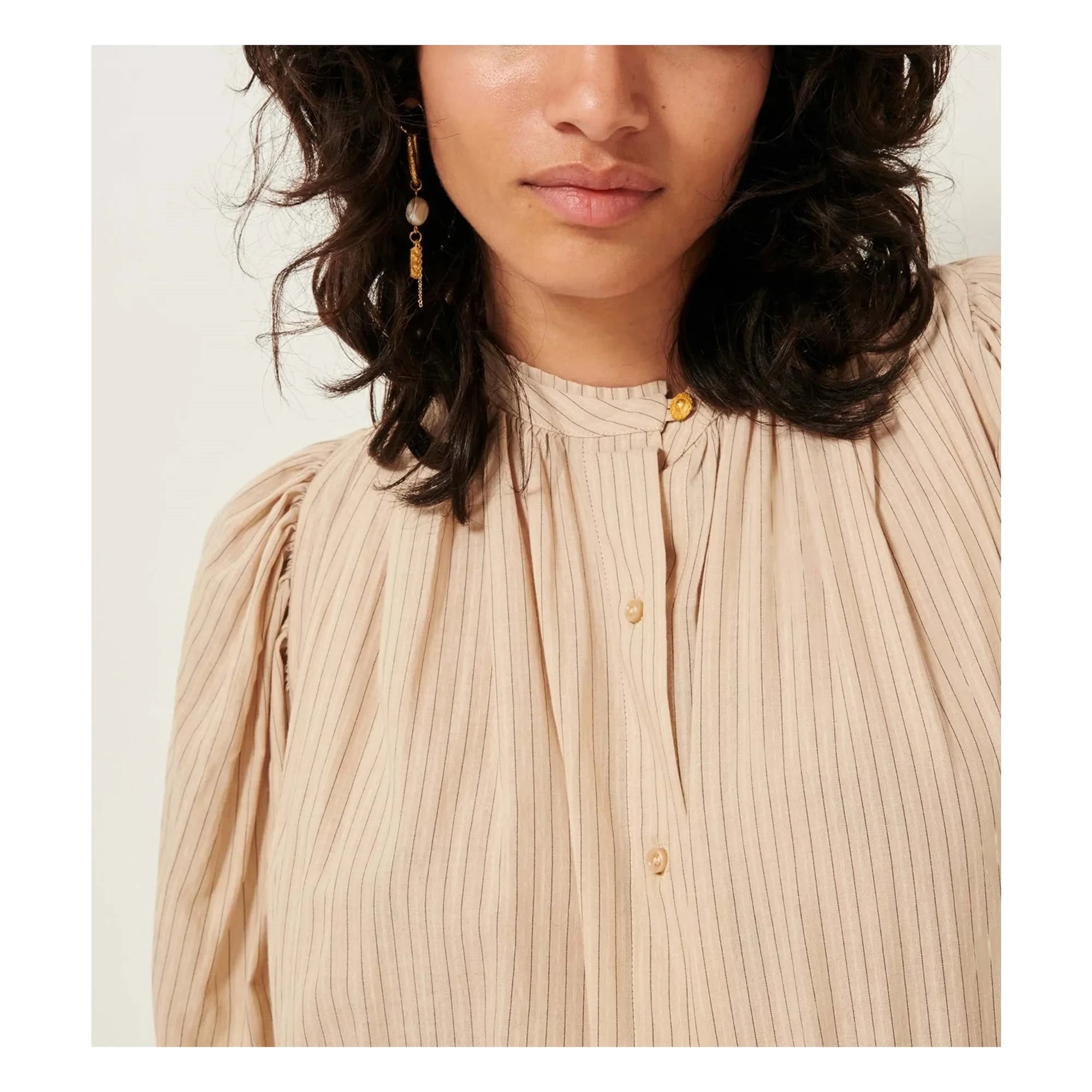 Sessùn - Dali Gestreifte Bluse | Sand
