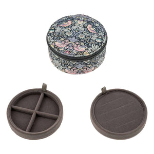 Bon Dep - Runde Schmuckdose MW Liberty Strawberry Thief | Schwarz