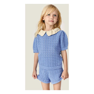 Mipounet - Häkelshorts Blaue Kirsche | Blau