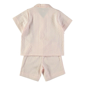 Risu Risu - Organic Cotton Check Pajama Set | Off-White