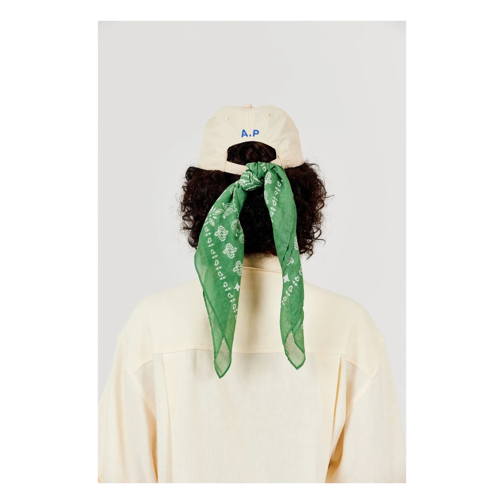 a.p - Baumwoll-Tüll-Bandana | Khaki