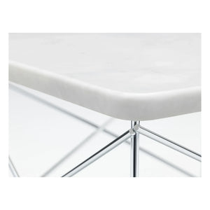 Vitra - Charles & Ray Eames Tasarım Chrome Yan Sehpa LTR | Beyaz Mermer
