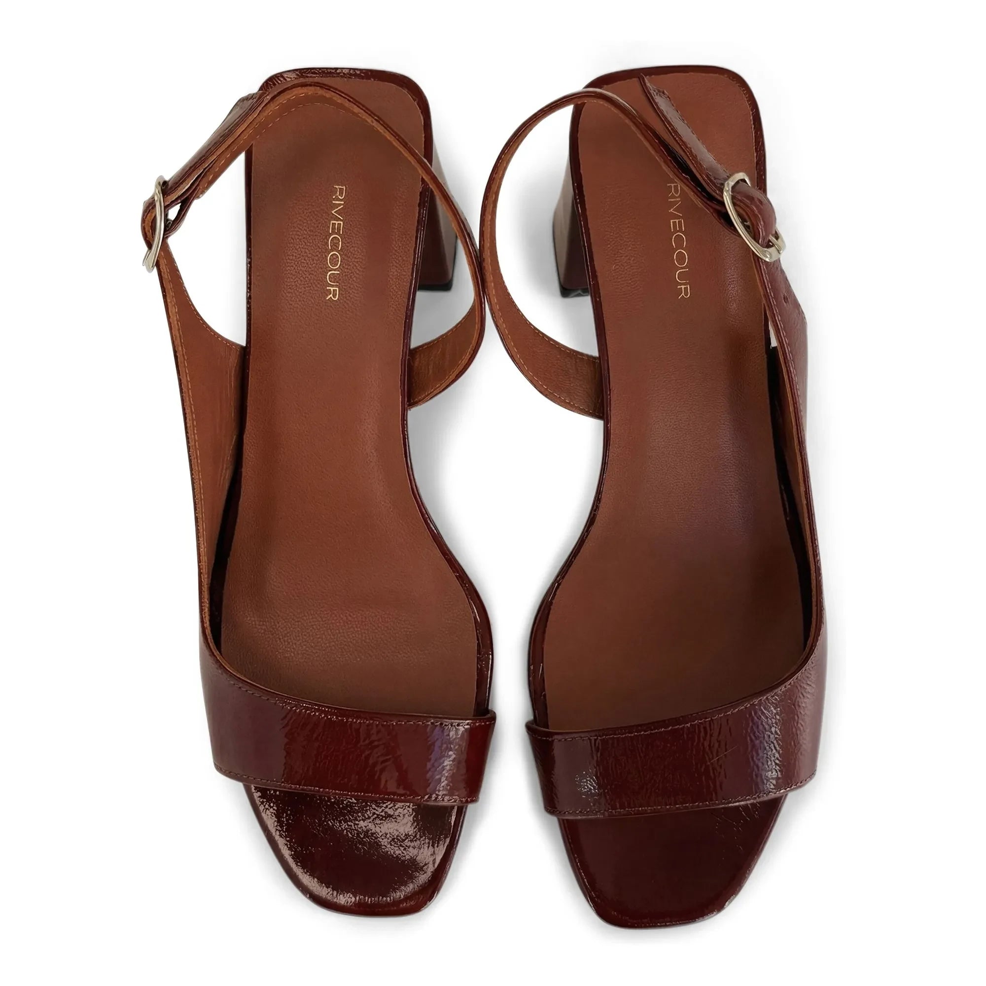 Rivecour - Sandale Nr. 674 Lackleder | Cognac