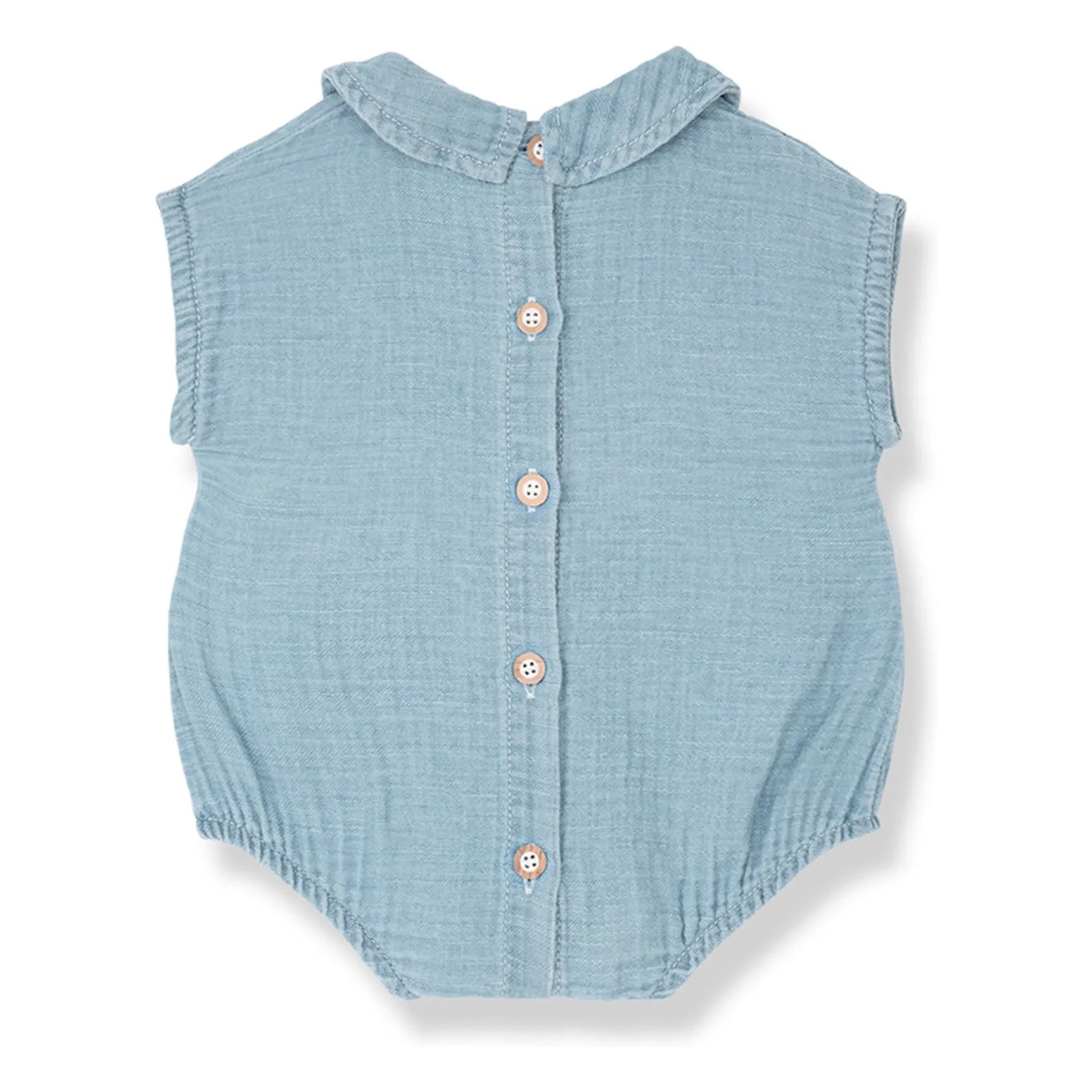 1+ in the family - Denim Claudine-Kragen Overall Zacinto | Hellblau