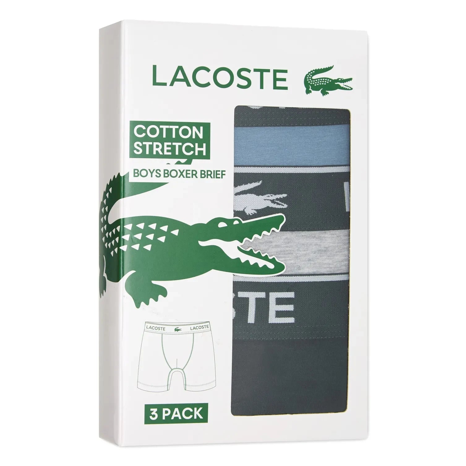 Lacoste - Logo Boxers 3-Pack | Grey