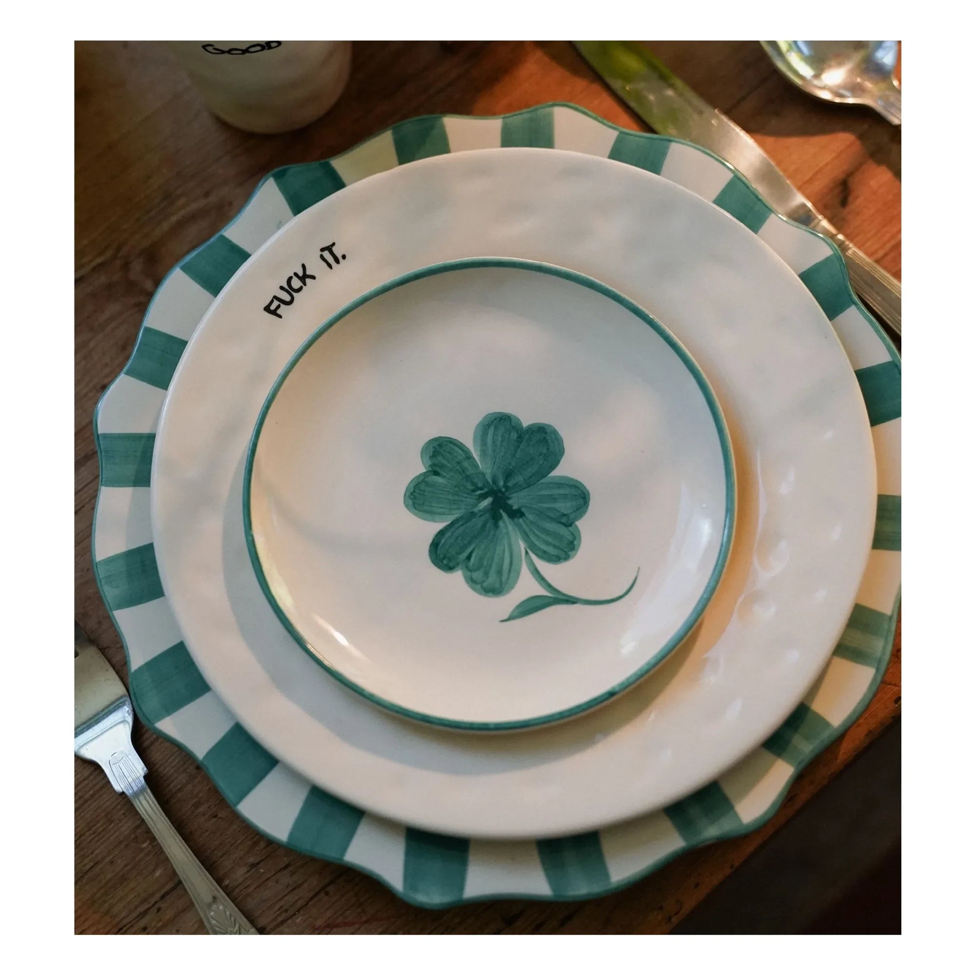 Anna + Nina - Tablett Yonca Shamrock | Grün