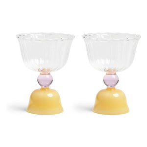 &Klevering - Tulip Glass - 2-piece Set | Yellow