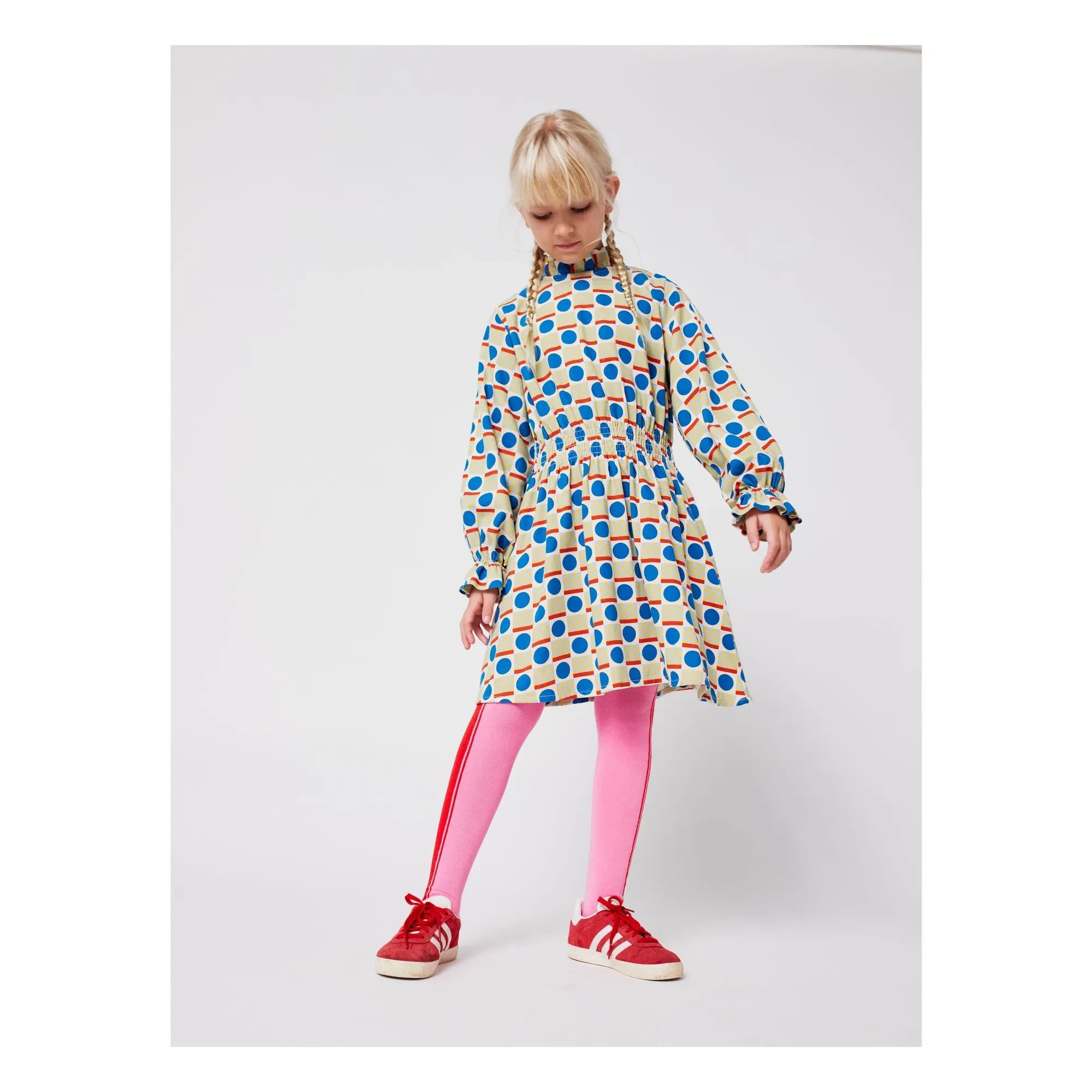 Bobo Choses - Geometrik elbise | Ecru
