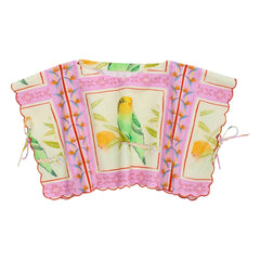 Maison Mangostan - Kuş Patchwork Üst | Pembe