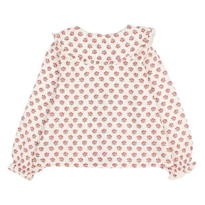 Búho - Blouse Col Claudine Chic Fleurie | Ecru