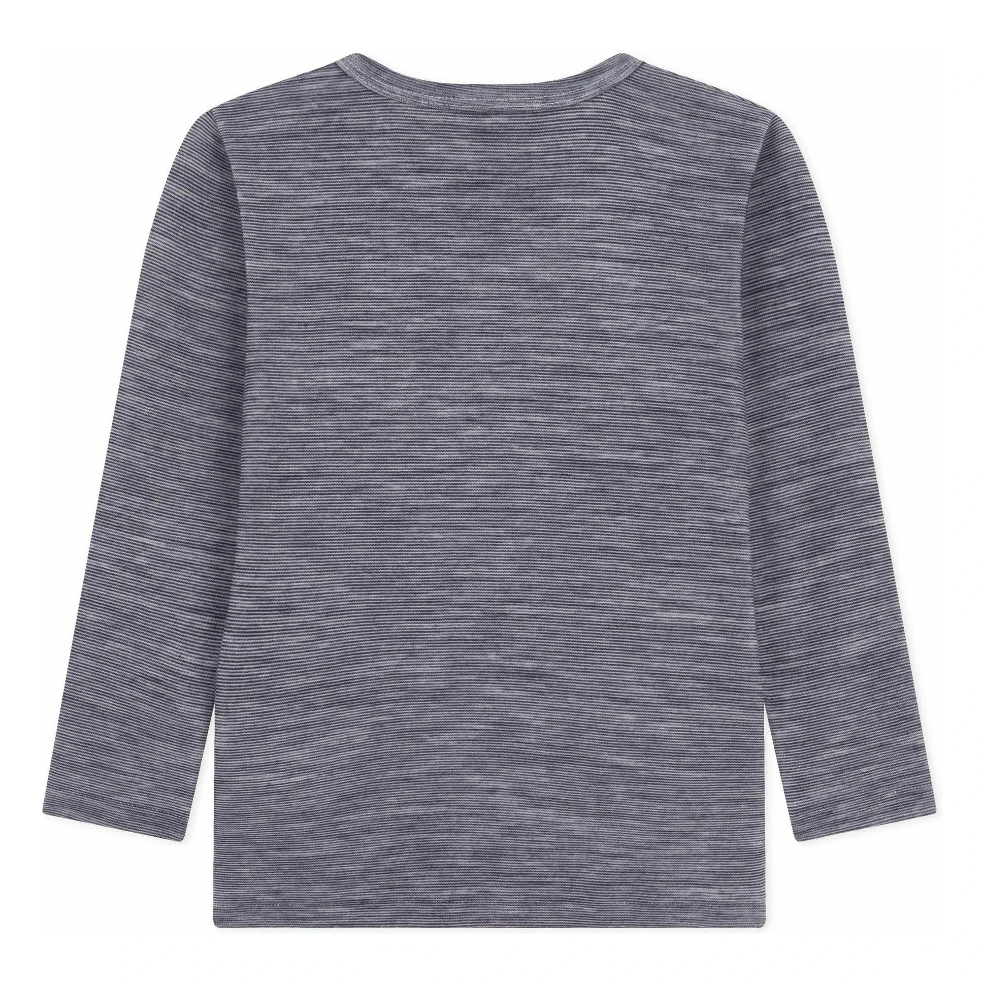 Petit Bateau - Çizgili Yün Tişört | Lacivert