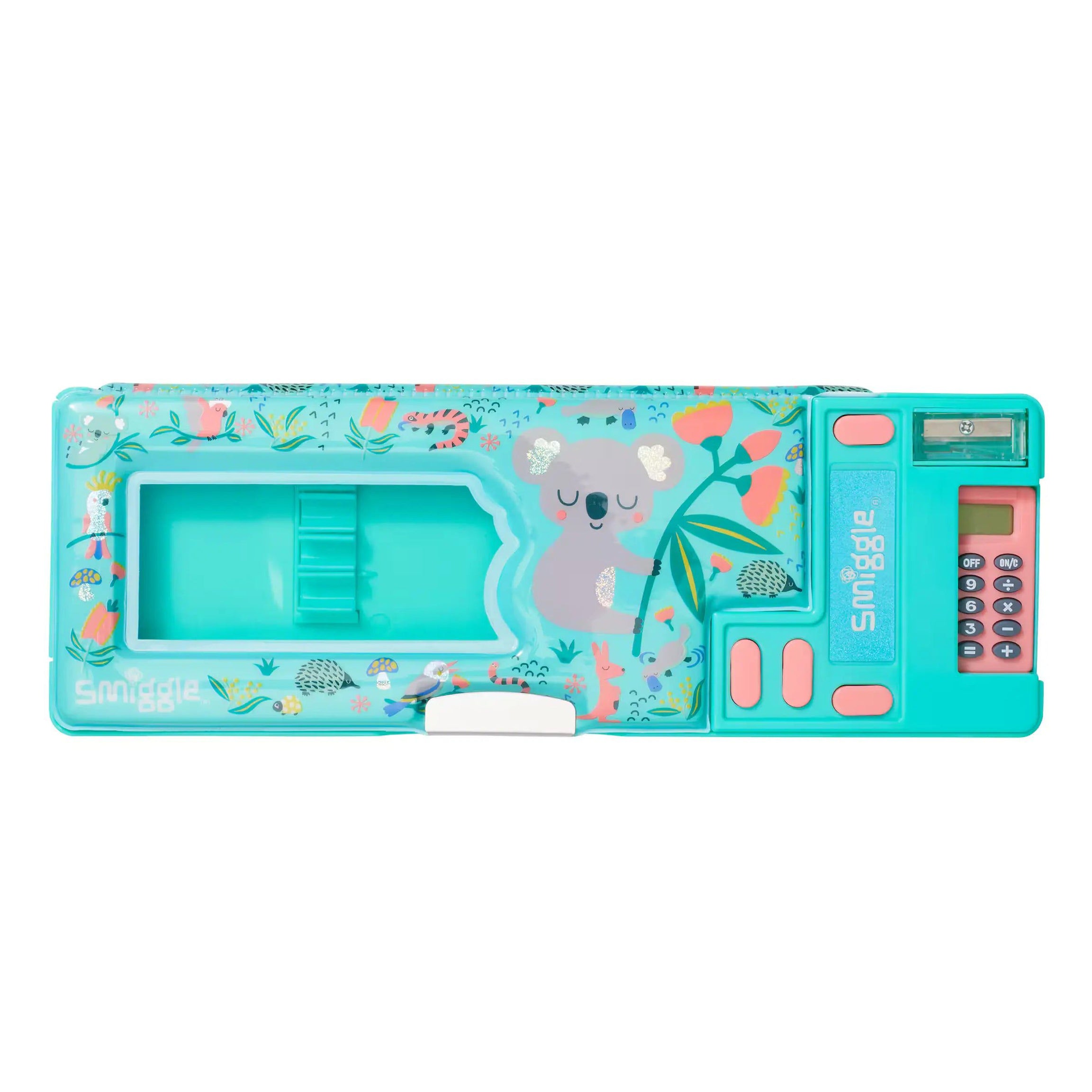 Smiggle - Hi There Hesap Makineli Pop Out Otomatik Kalem Kutusu-Dinossi