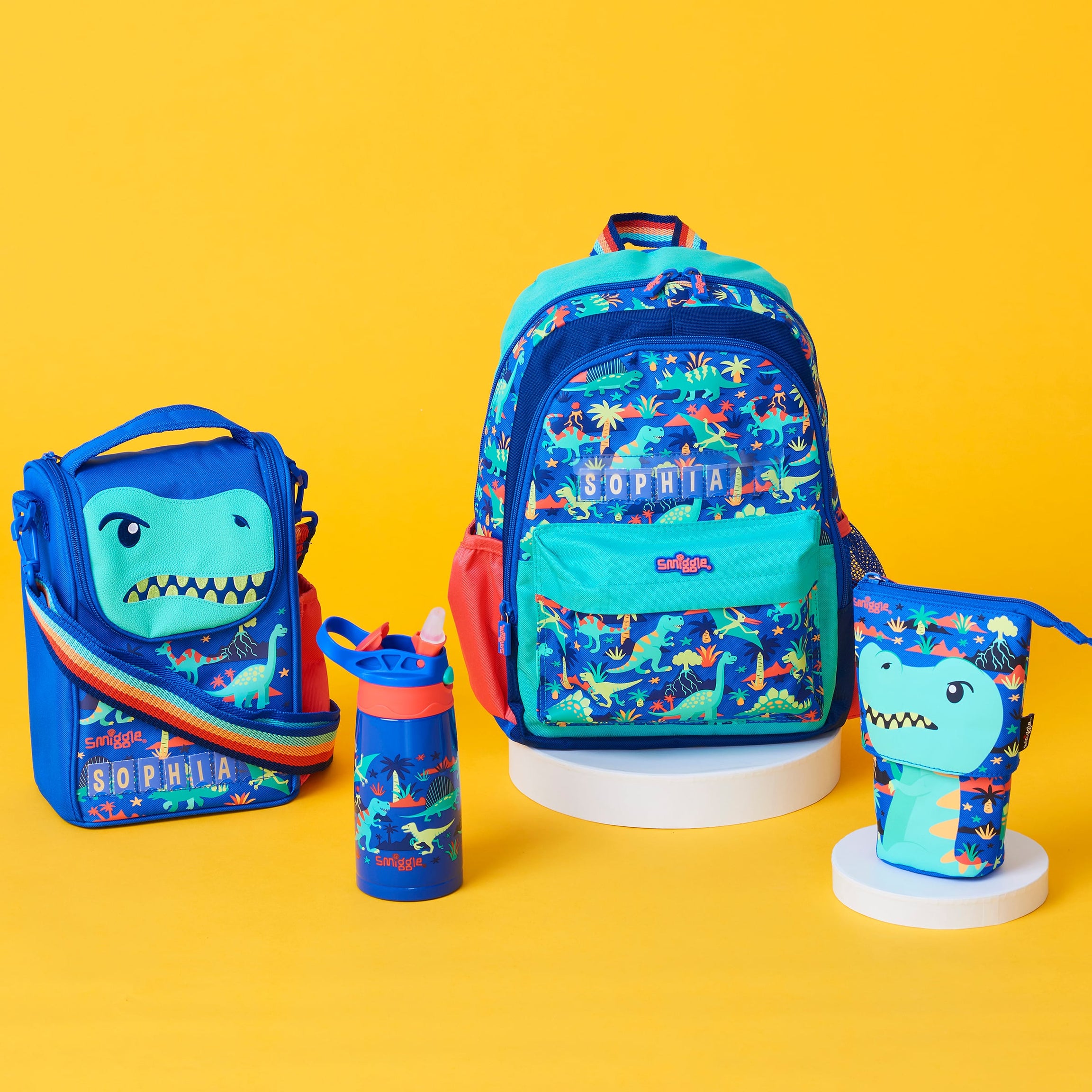 Smiggle - Movin 2si 1 Arada Kalem Kutusu-Dinossi