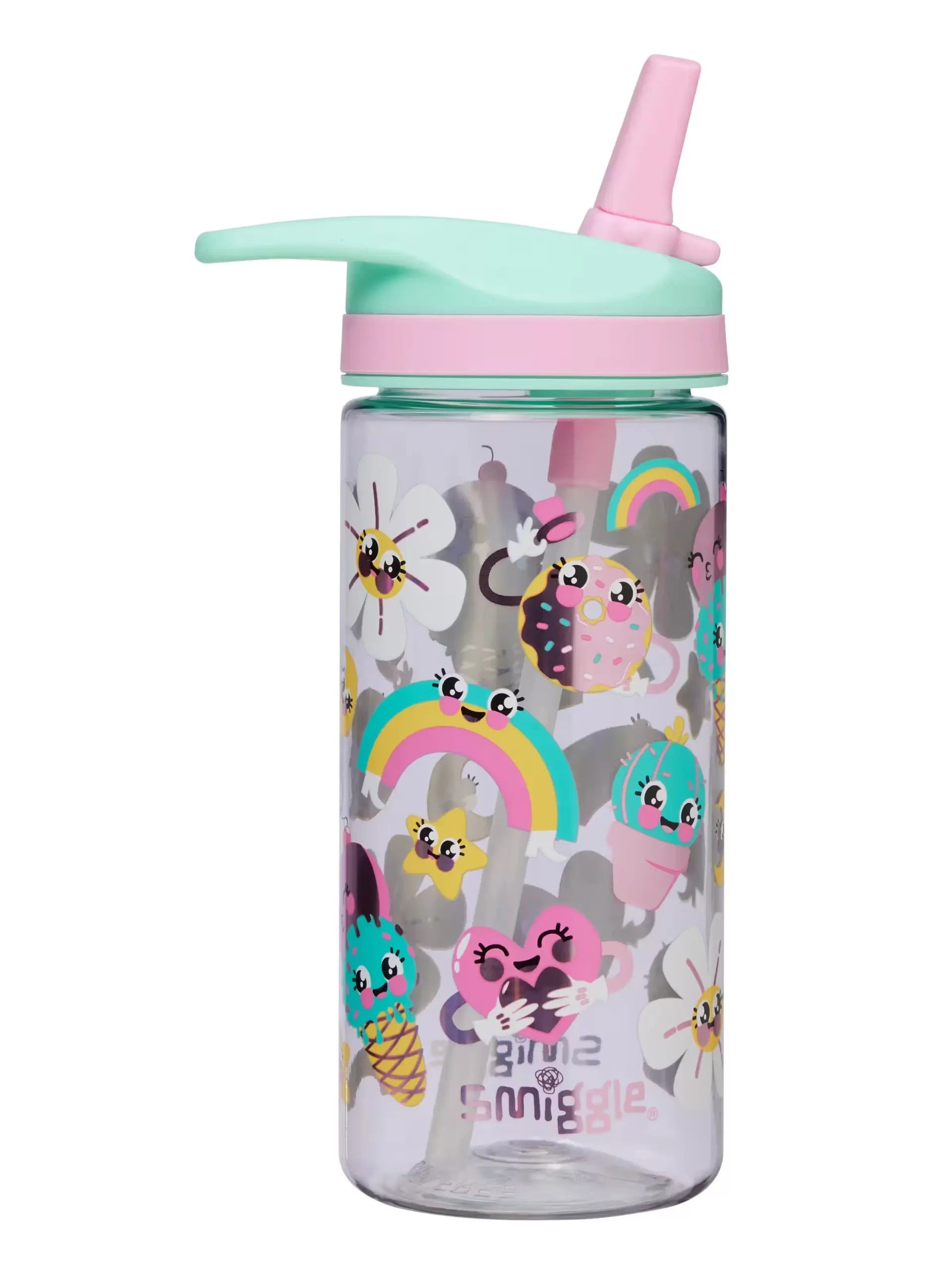 Smiggle - Movin 440 ML BPASız Pipetli Suluk-Dinossi
