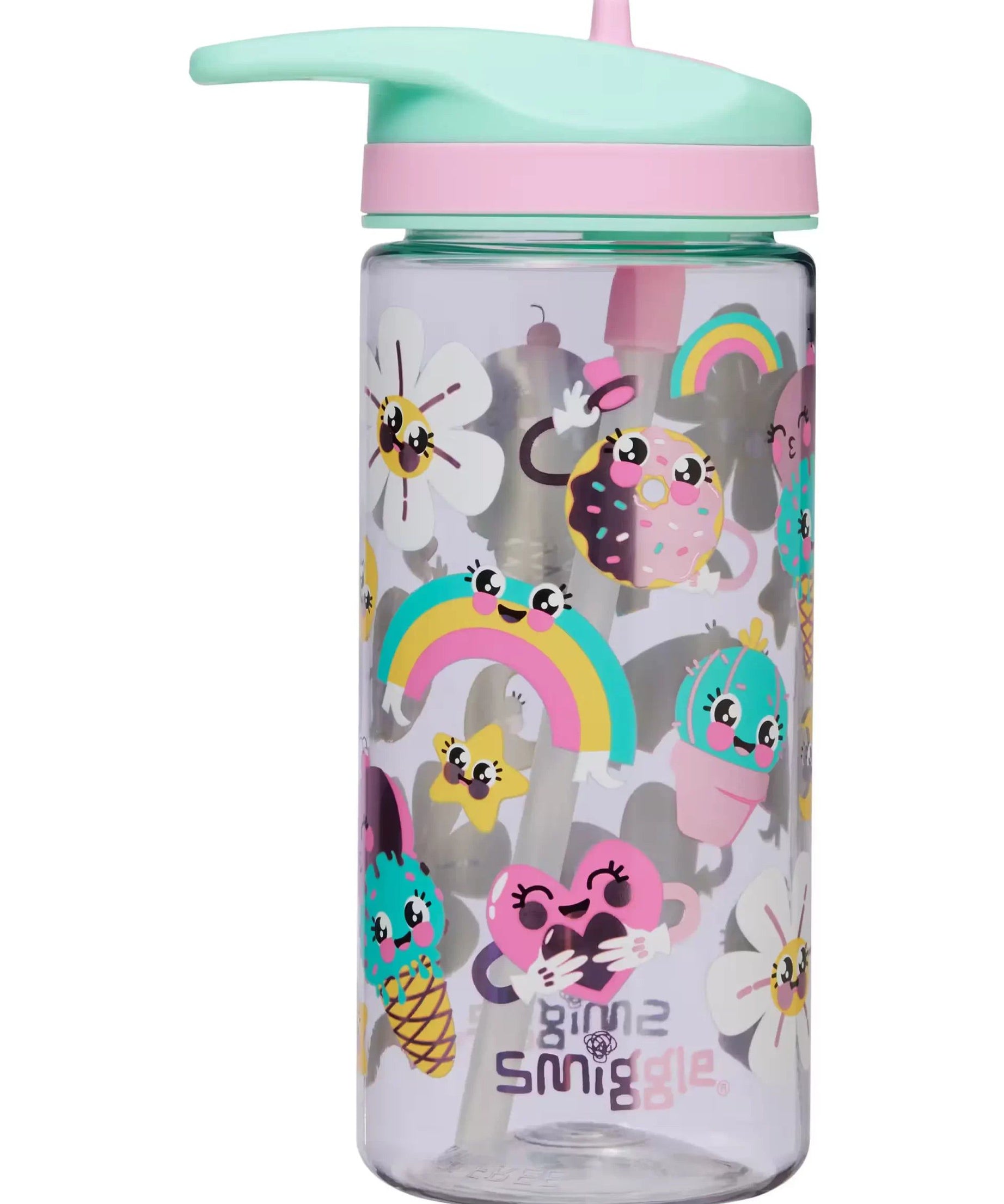 Smiggle - Movin 440 ML BPASız Pipetli Suluk-Dinossi