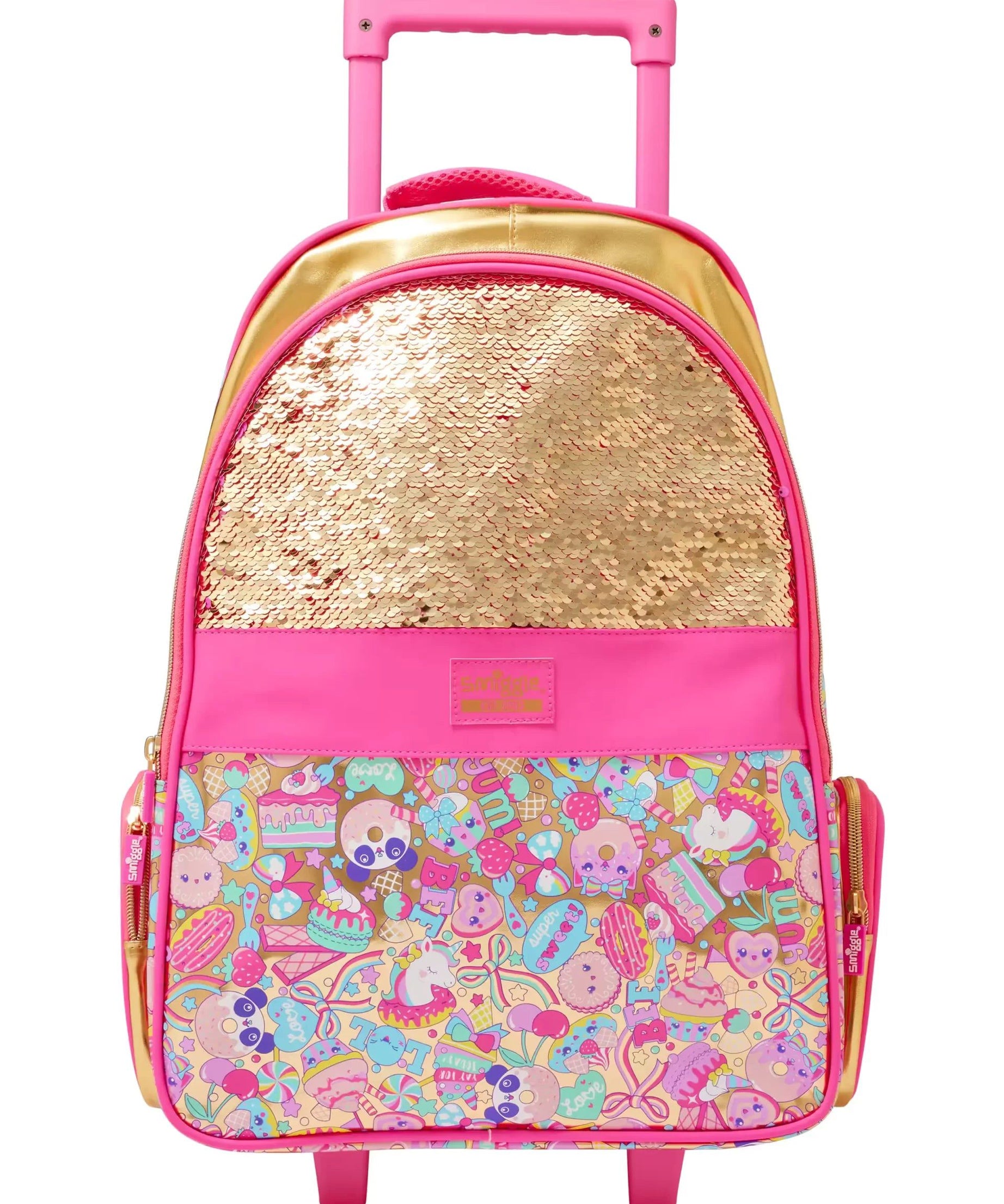 Smiggle – 20. Doğum Günü Çekçekli Işıklı Tekerlekli Çanta-Dinossi