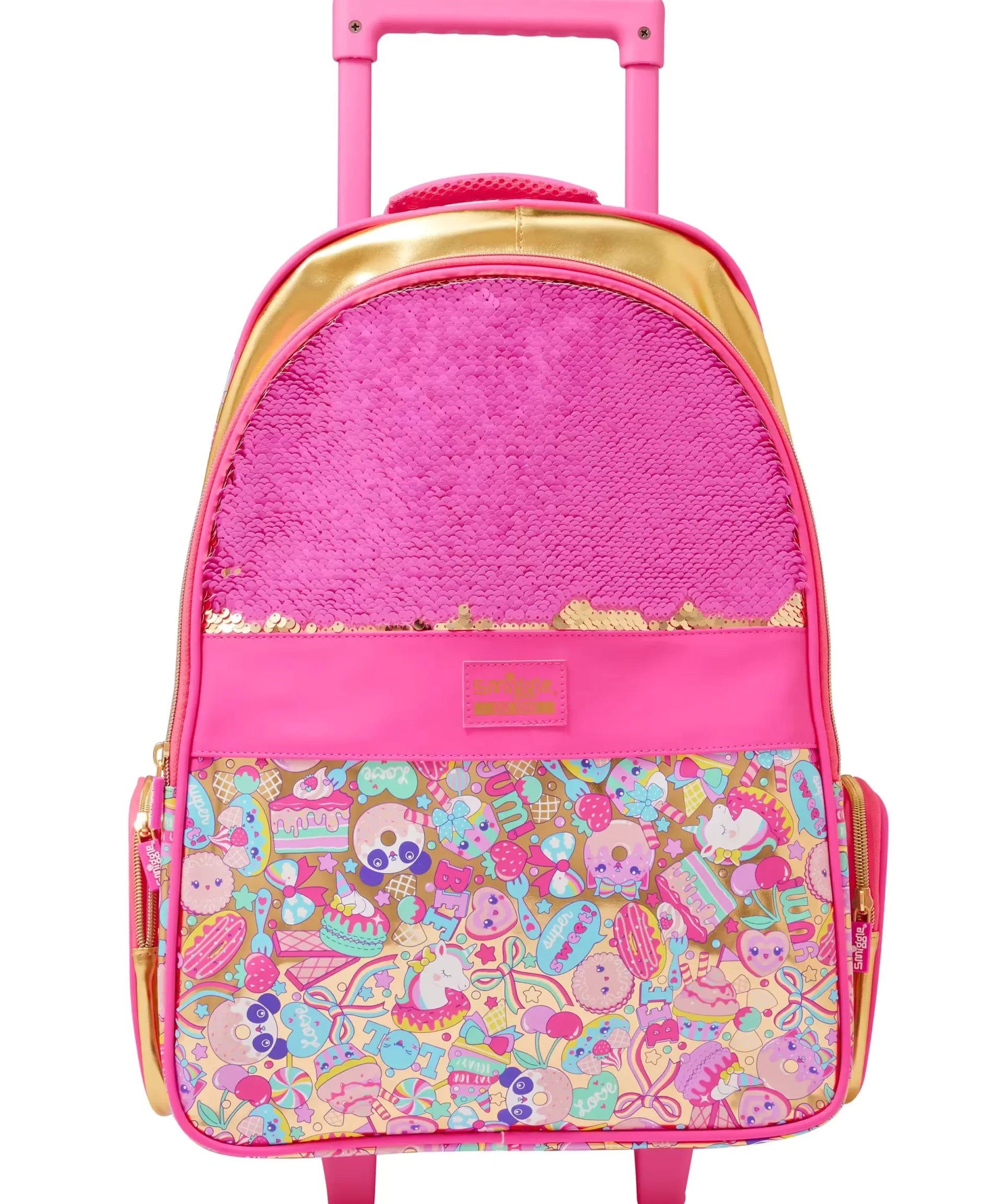 Smiggle – 20. Doğum Günü Çekçekli Işıklı Tekerlekli Çanta-Dinossi