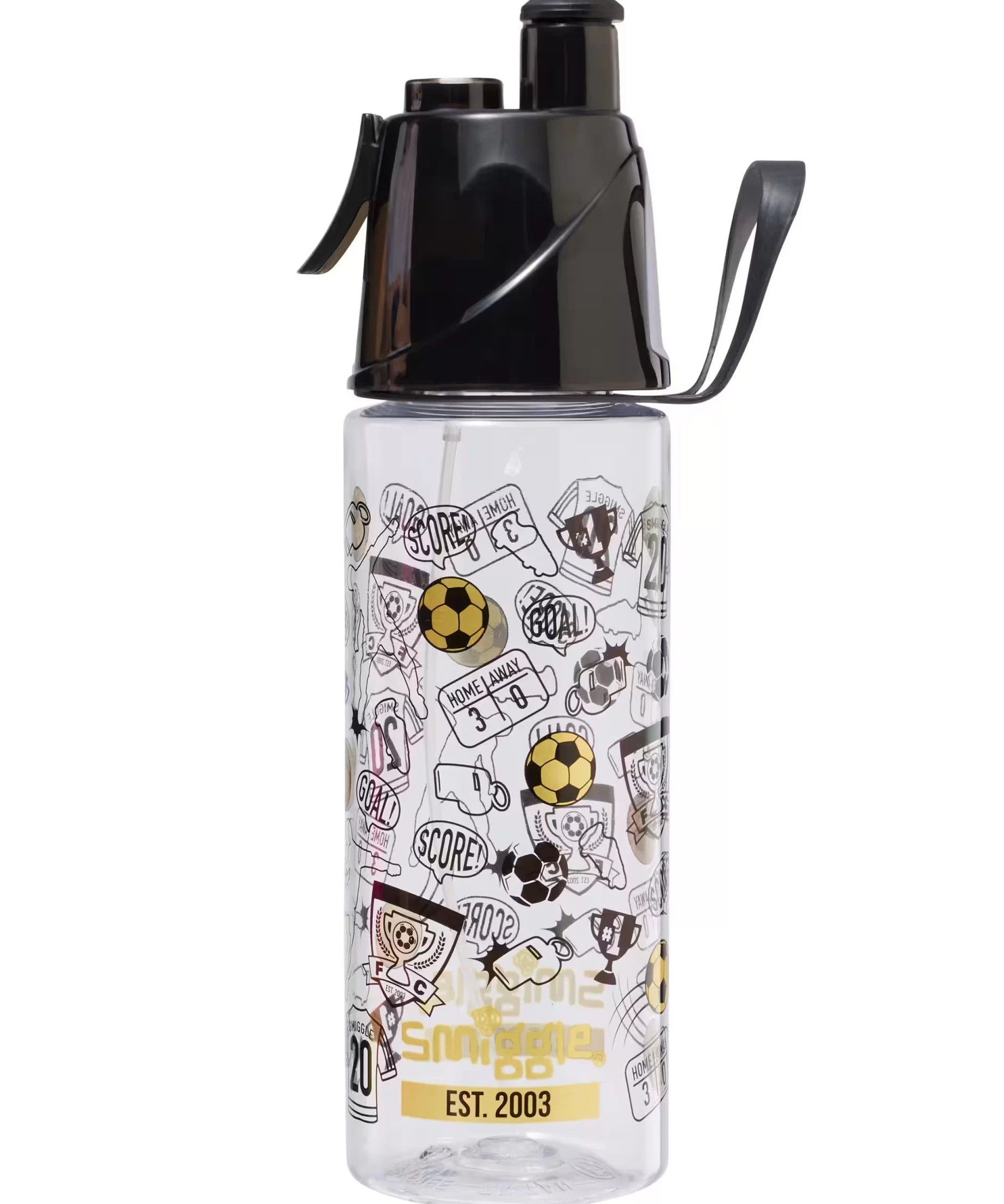 Smiggle - 20. Doğum Günü Su Püskürtmeli 560ML Otomatik Suluk-Dinossi