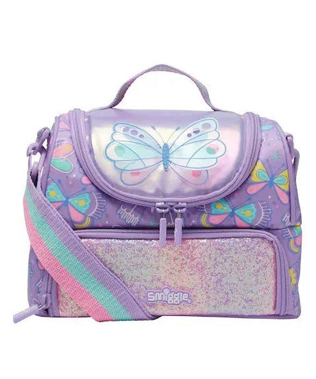 Smiggle - Flutter Çift Katlı Askılı Beslenme Çantası-Dinossi