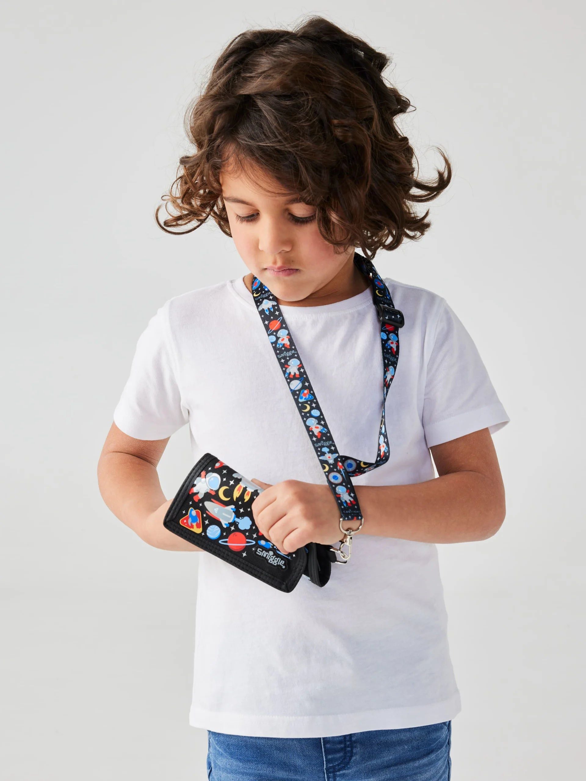Smiggle - Lets Play Askılı Çocuk Cüzdanı-Dinossi