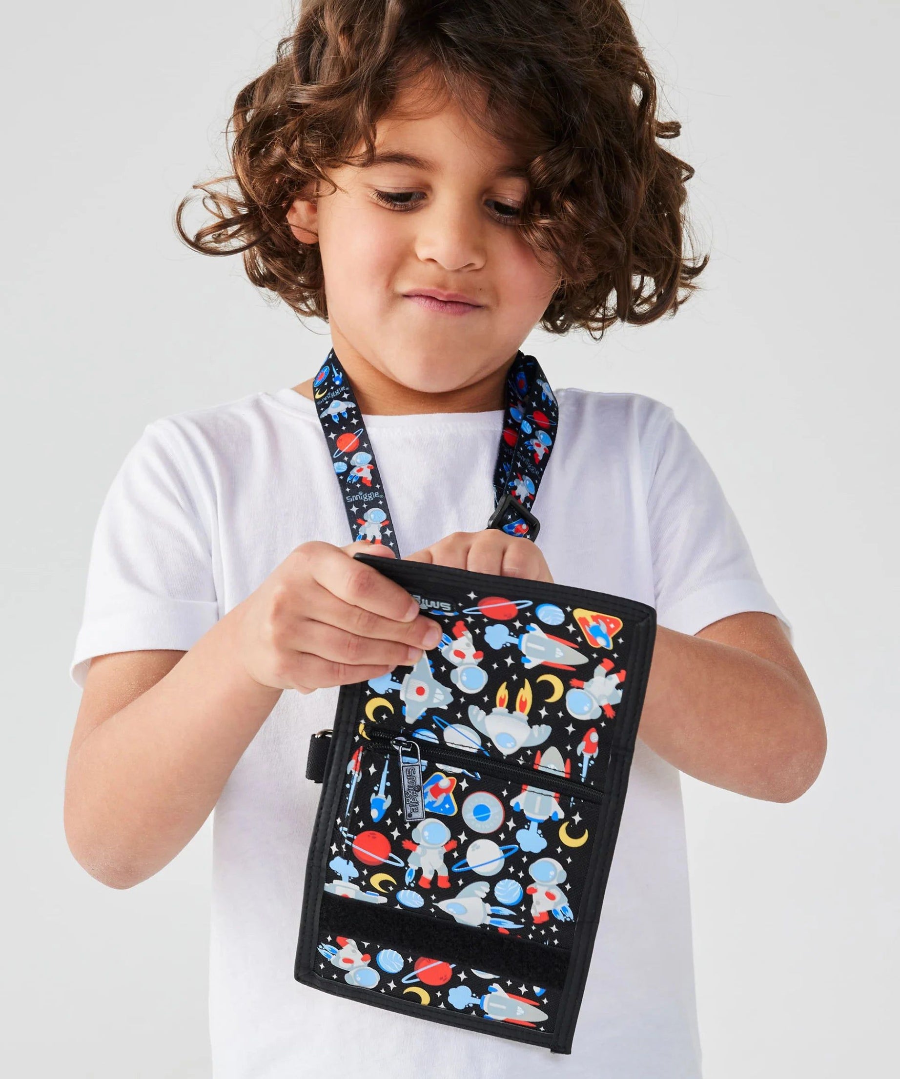 Smiggle - Lets Play Askılı Çocuk Cüzdanı-Dinossi
