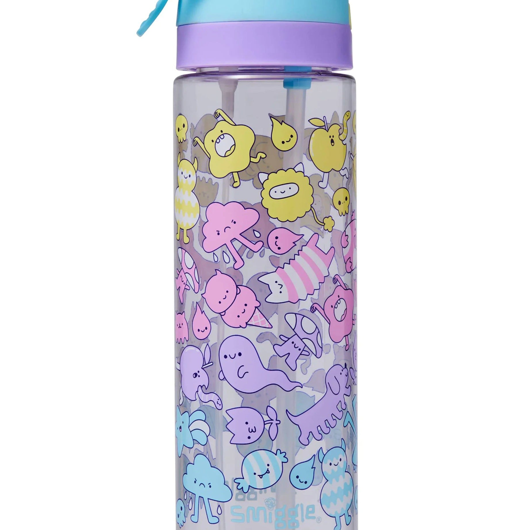Smiggle - Gush Flip Su Püskürtmeli 700 ML BPAsız Suluk-Dinossi