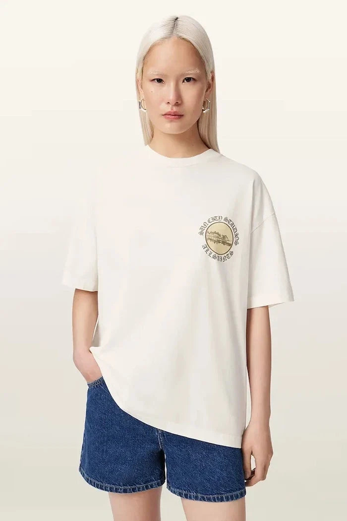 AllSaints kadın pamuklu tişört SUN