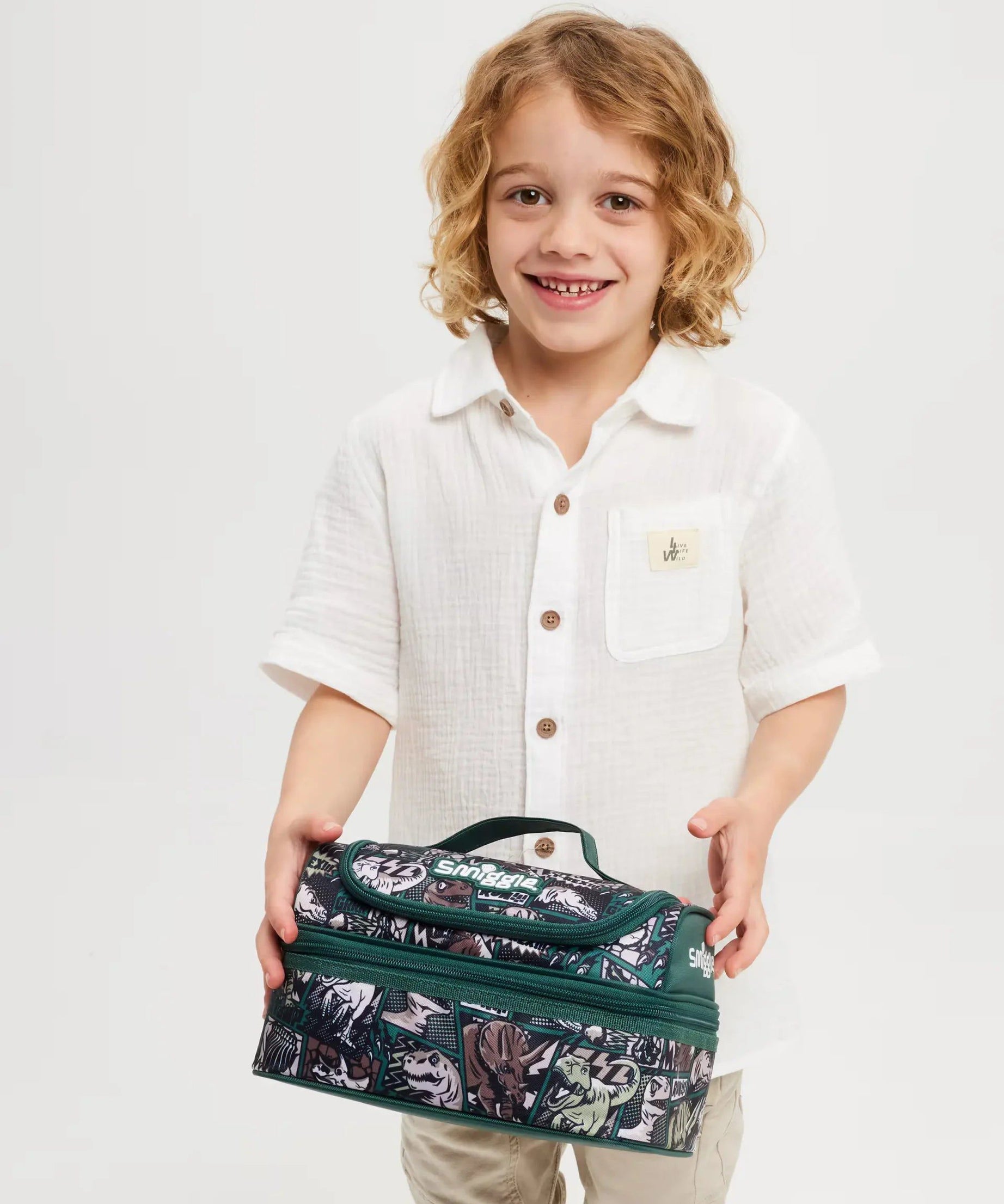 Smiggle - Wonder World 4lü Okul Çanta Seti-Dinossi