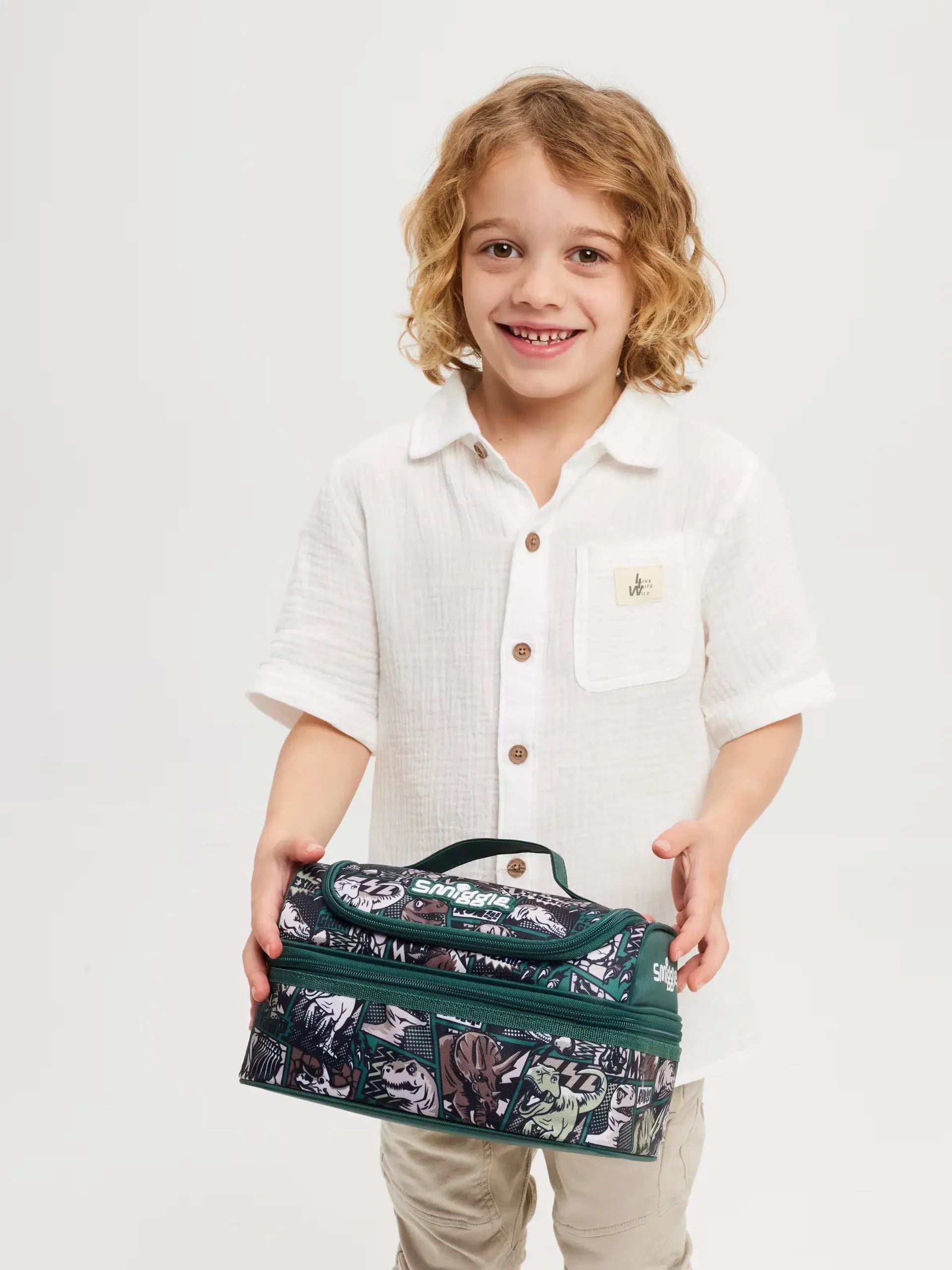 Smiggle - Wonder World 4lü Okul Çanta Seti-Dinossi