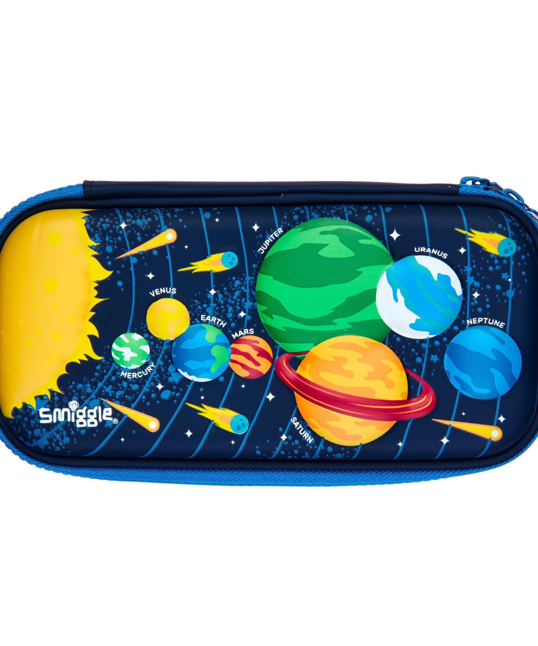 Smiggle - 3D Kabartmalı Hardtop Wondrous Gezenler Kalem Kutusu-Dinossi