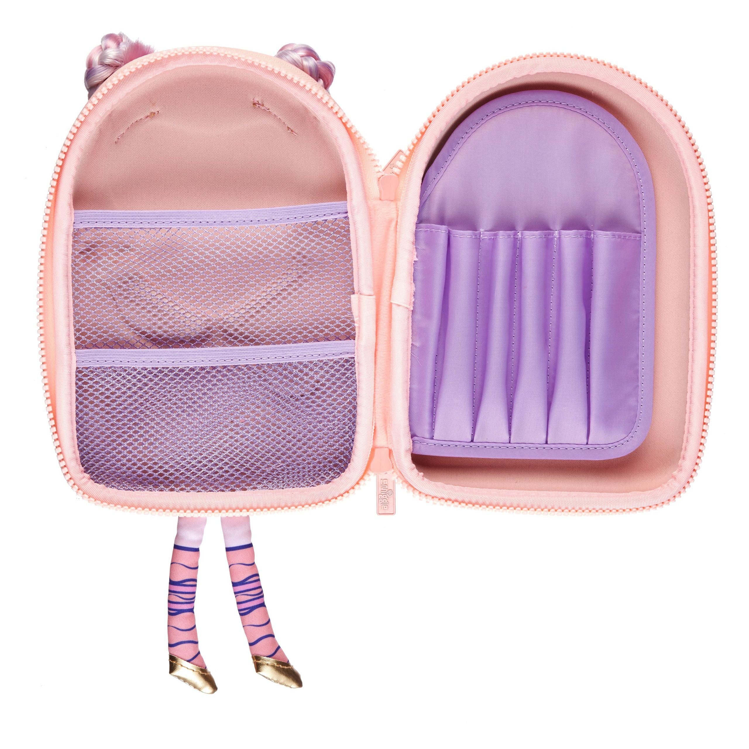 Smiggle - Dolly Wishes Unicorn Saçları Örülebilen Hardtop Kalem Kutusu-Dinossi