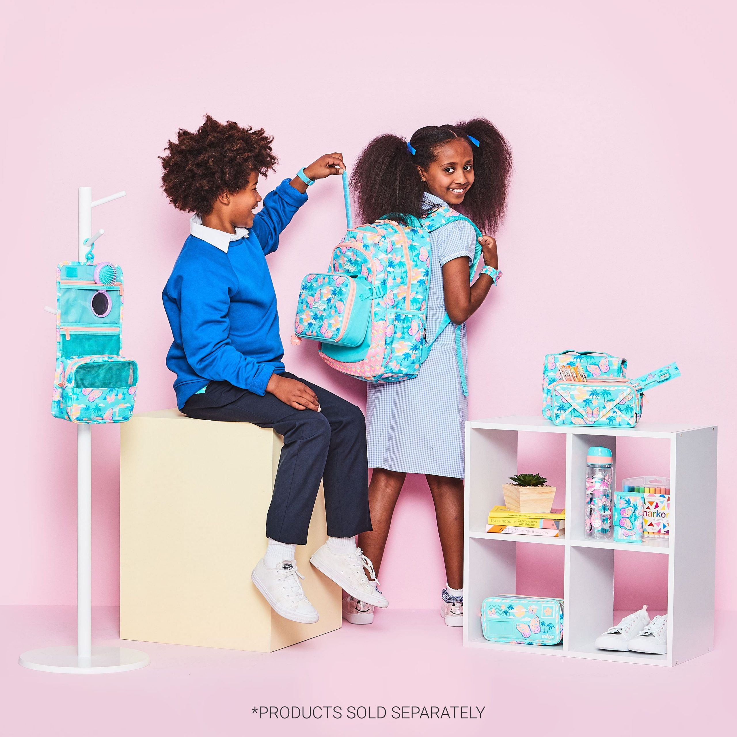 Smiggle - Sırt Çantasına Takılabilir Öğlen Beslenme Çantası-Dinossi