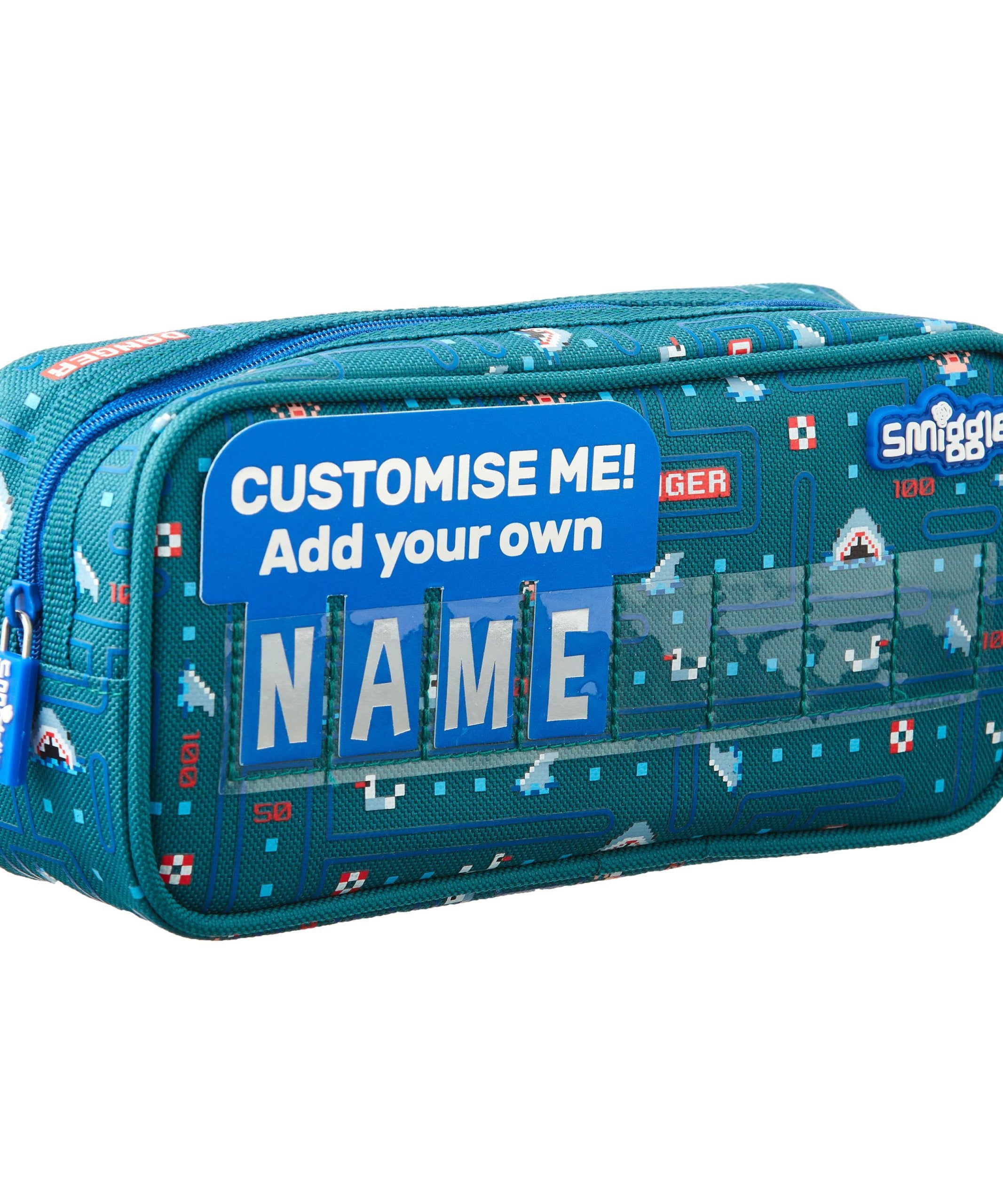 Smiggle - Plus Cruiser İsimlikli Tek Gözlü Kalem Kutusu-Dinossi