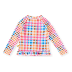 Goldie + Ace - Anti-UV Checkered T-Shirt | Pink