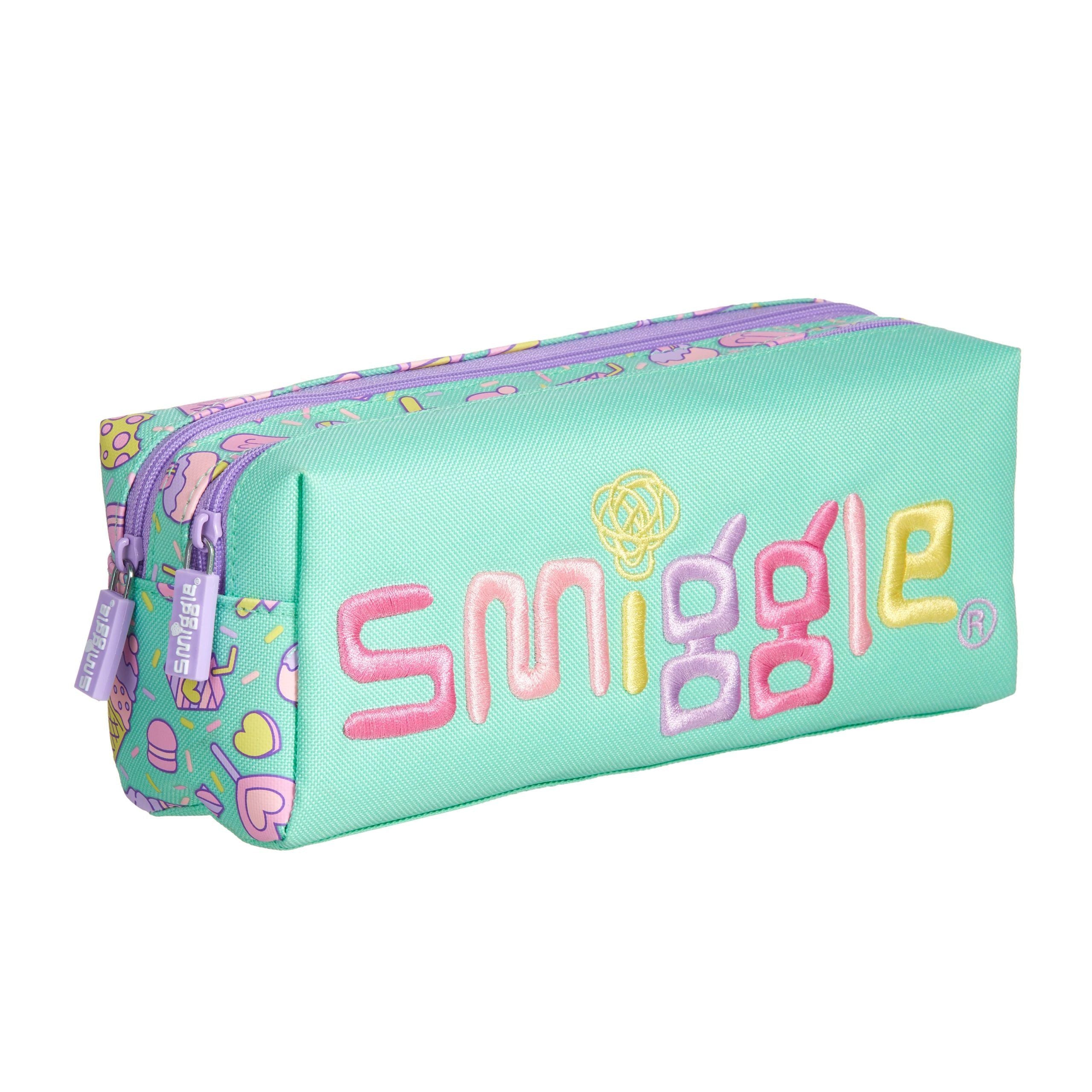 Smiggle - Jump İki Gözlü Kalem Kutusu-Dinossi