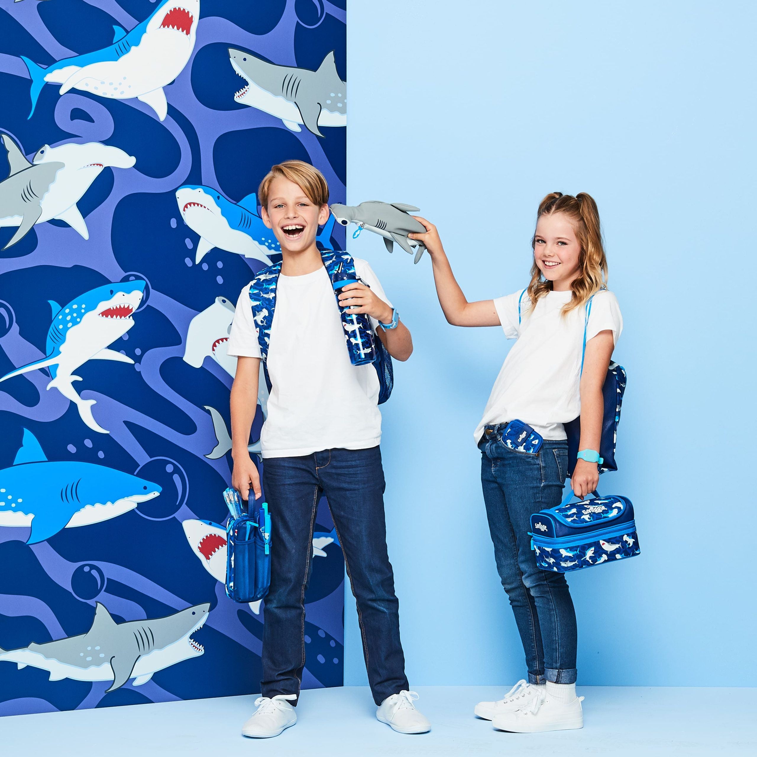 Smiggle - Flow Çekiç Başlı Köpekbalığı Şeklinde Kalem Kutusu-Dinossi