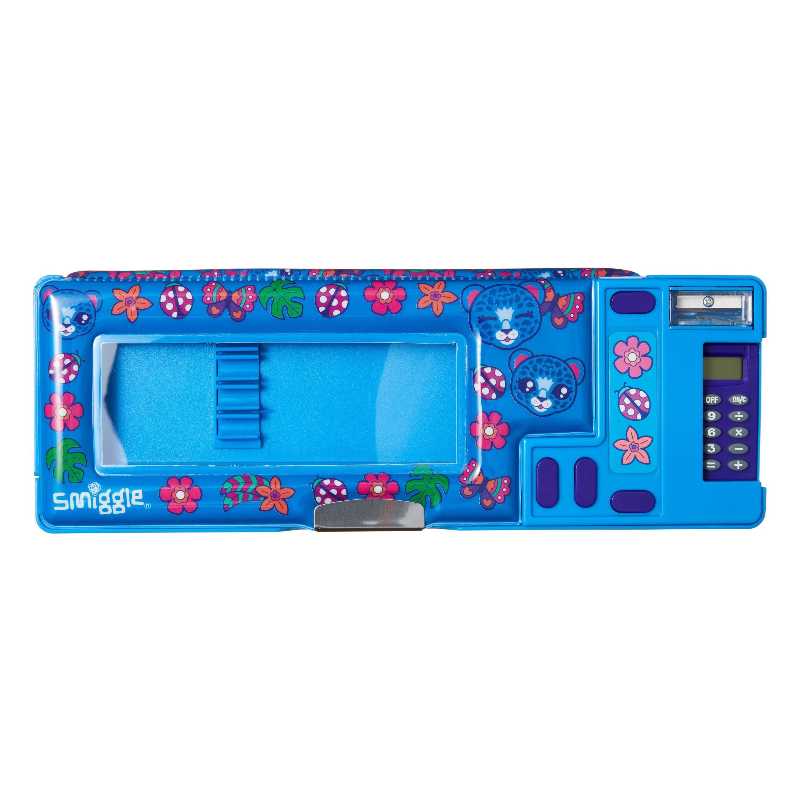 Smiggle - Budz Mavişler Hesap Makineli Pop Out Otomatik Kalem Kutusu-Dinossi