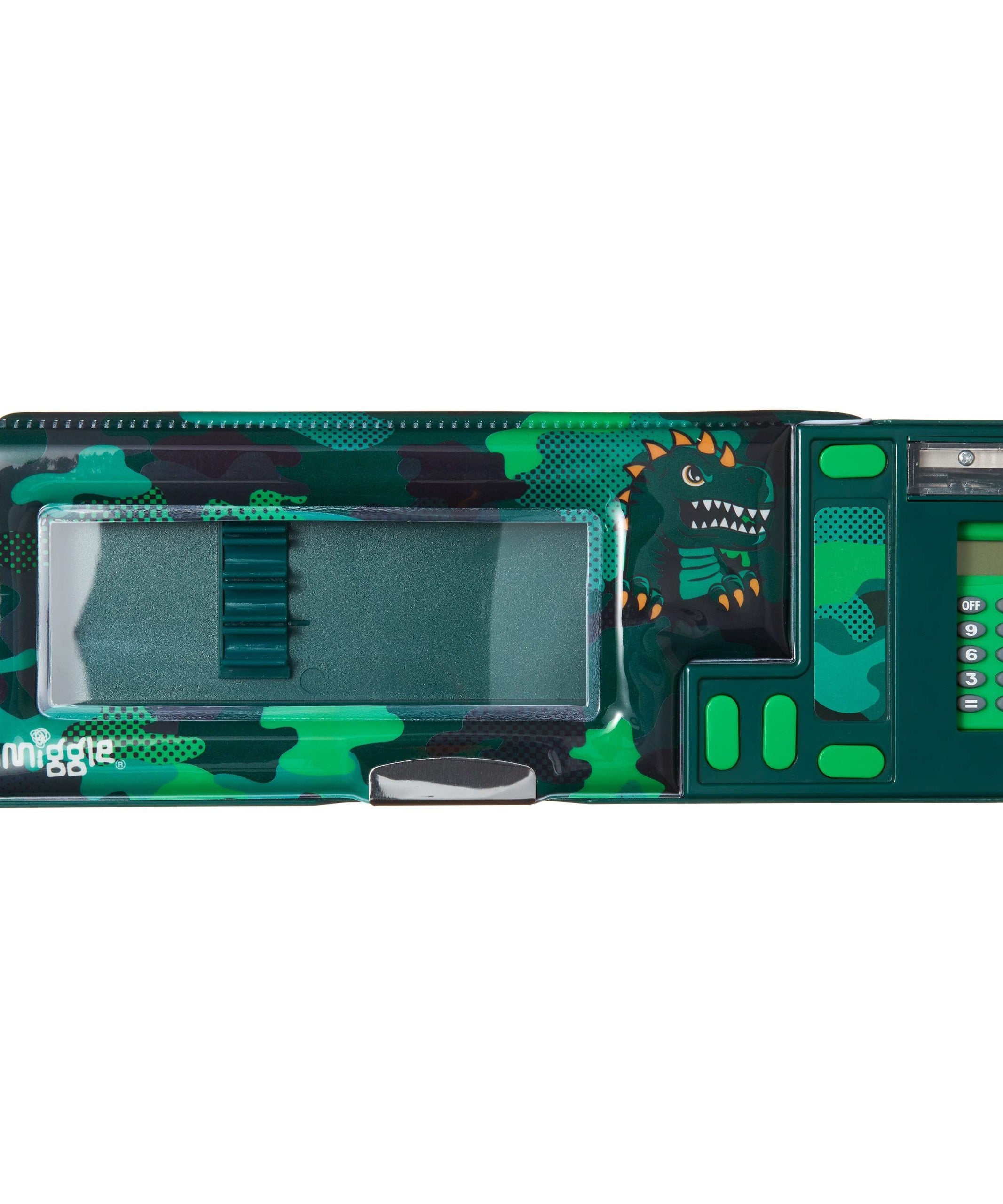 Smiggle - Budz Dinossi Özel Tasarım Hesap Makineli Pop Out Otomatik Kalem Kutusu-Dinossi