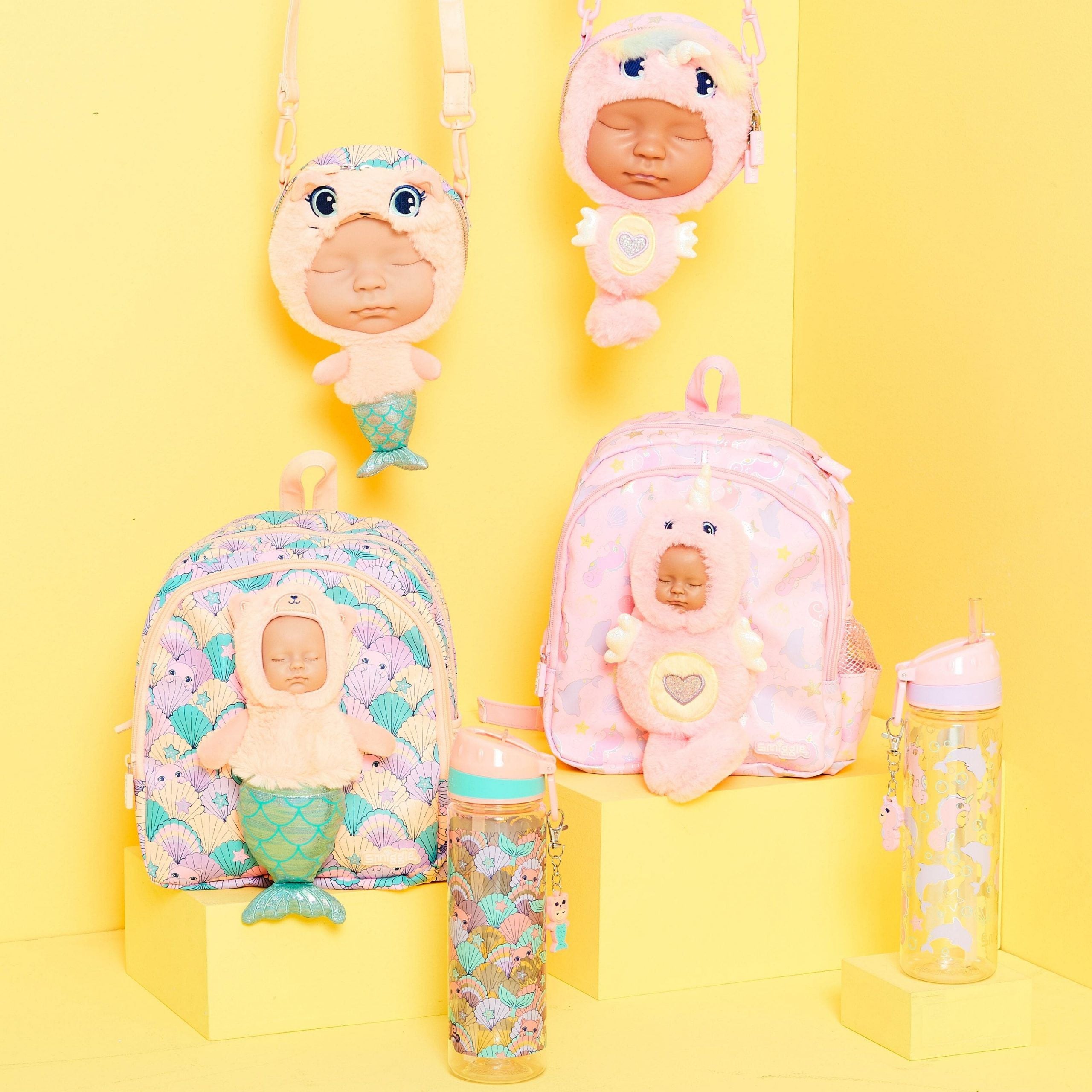Smiggle - Splash Sleepy Sprouts Kokulu Omuz Çantası-Dinossi