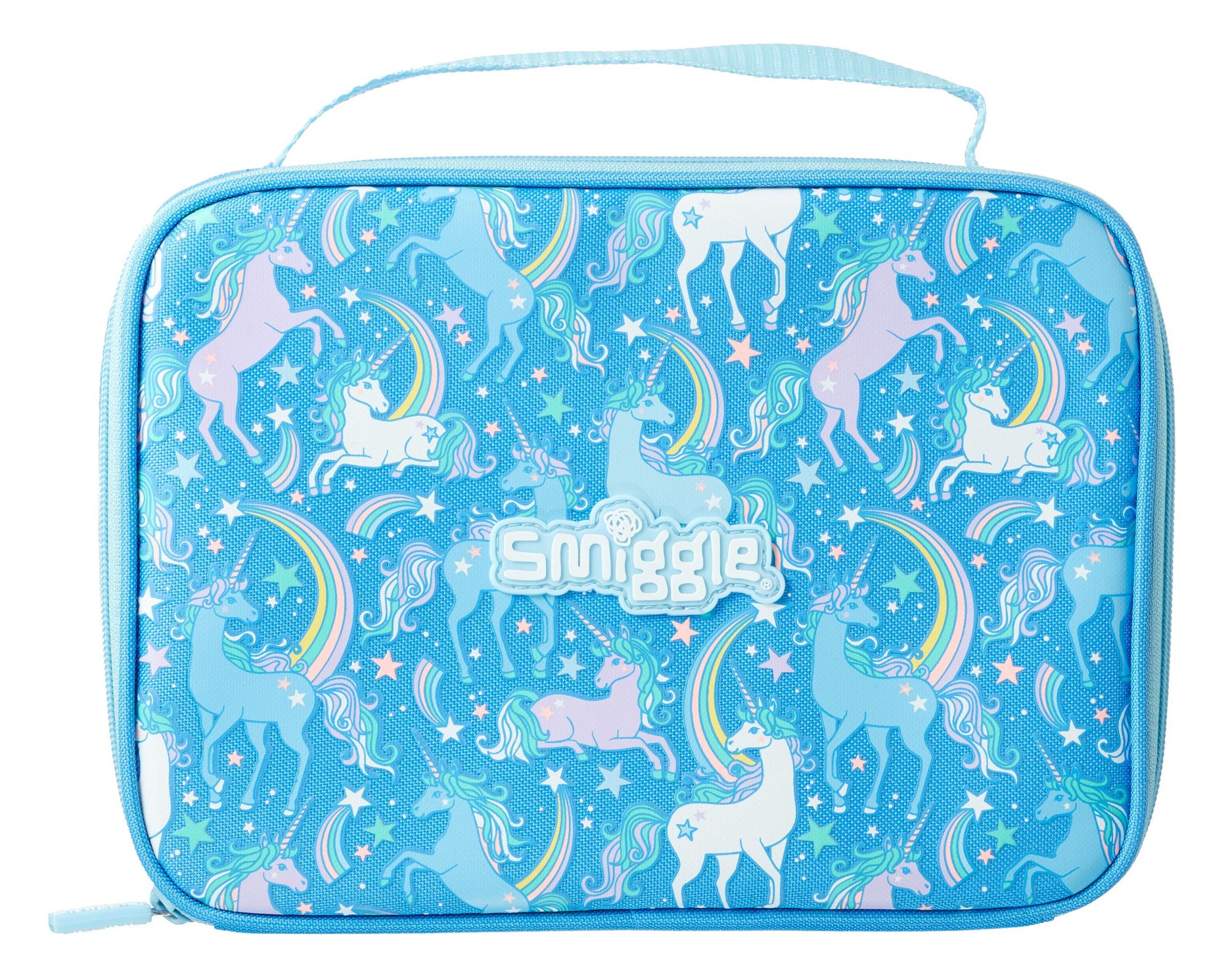 Smiggle - Neat Mavi Unicornlar Beslenme Çantası-Dinossi