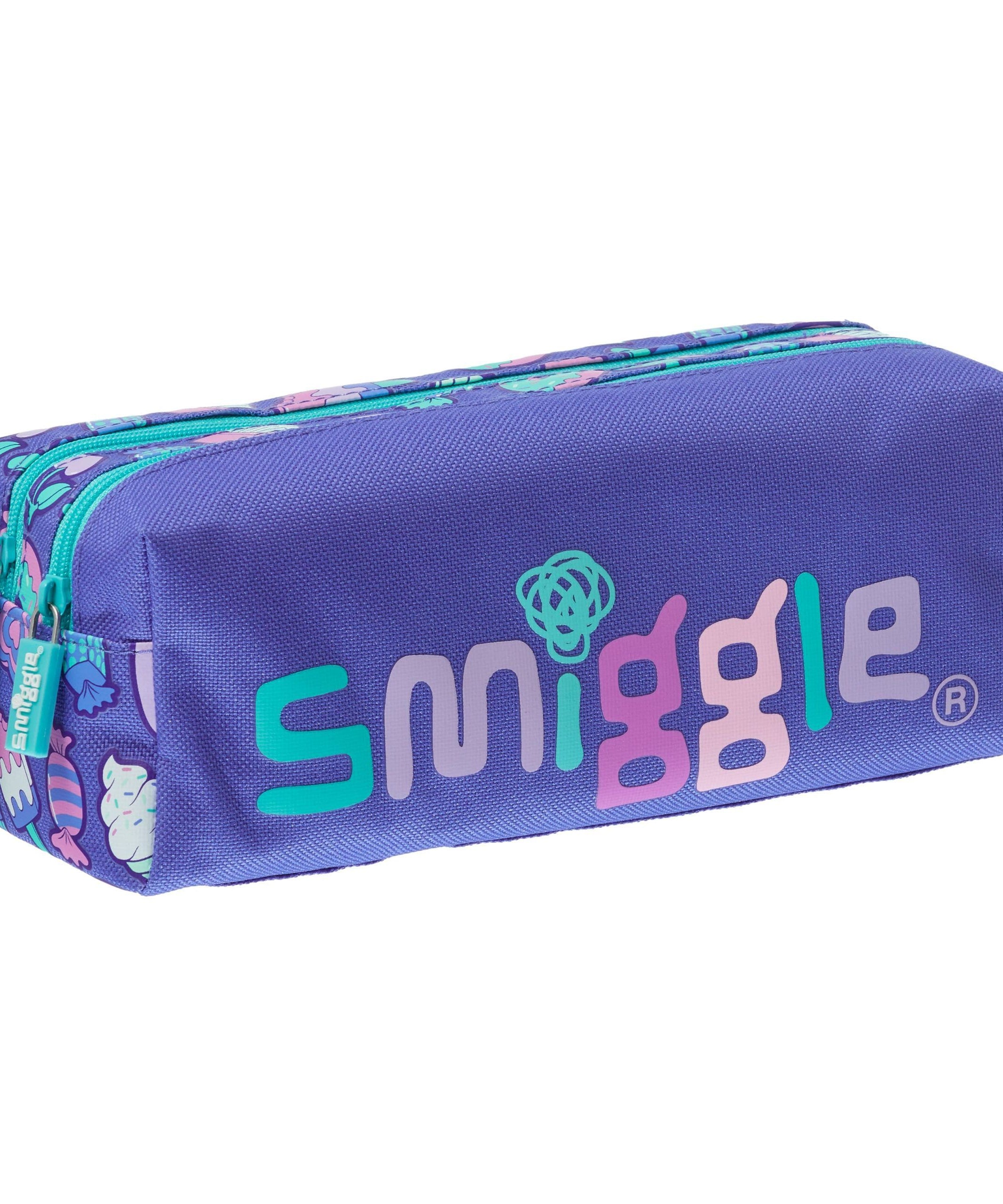 Smiggle - Neat İki Gözlü Kalem Kutusu-Dinossi